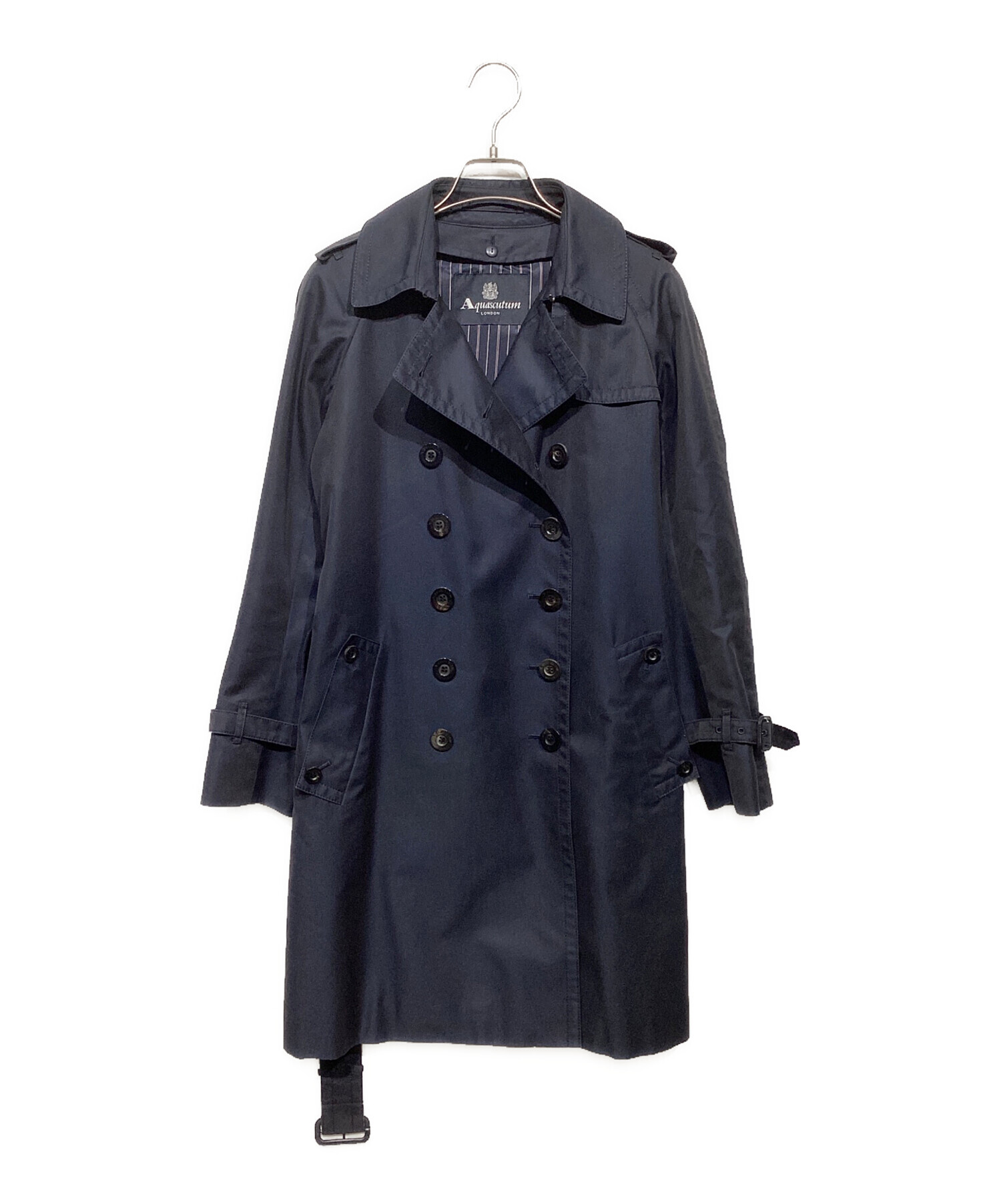 Aquascutum アクアスキュータム トレンチコート ライナー付 ネイビー