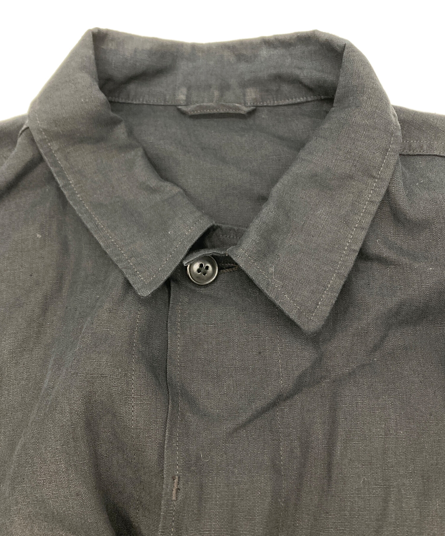 中古・古着通販】COMOLI (コモリ) リネンBDUジャケット ブラック