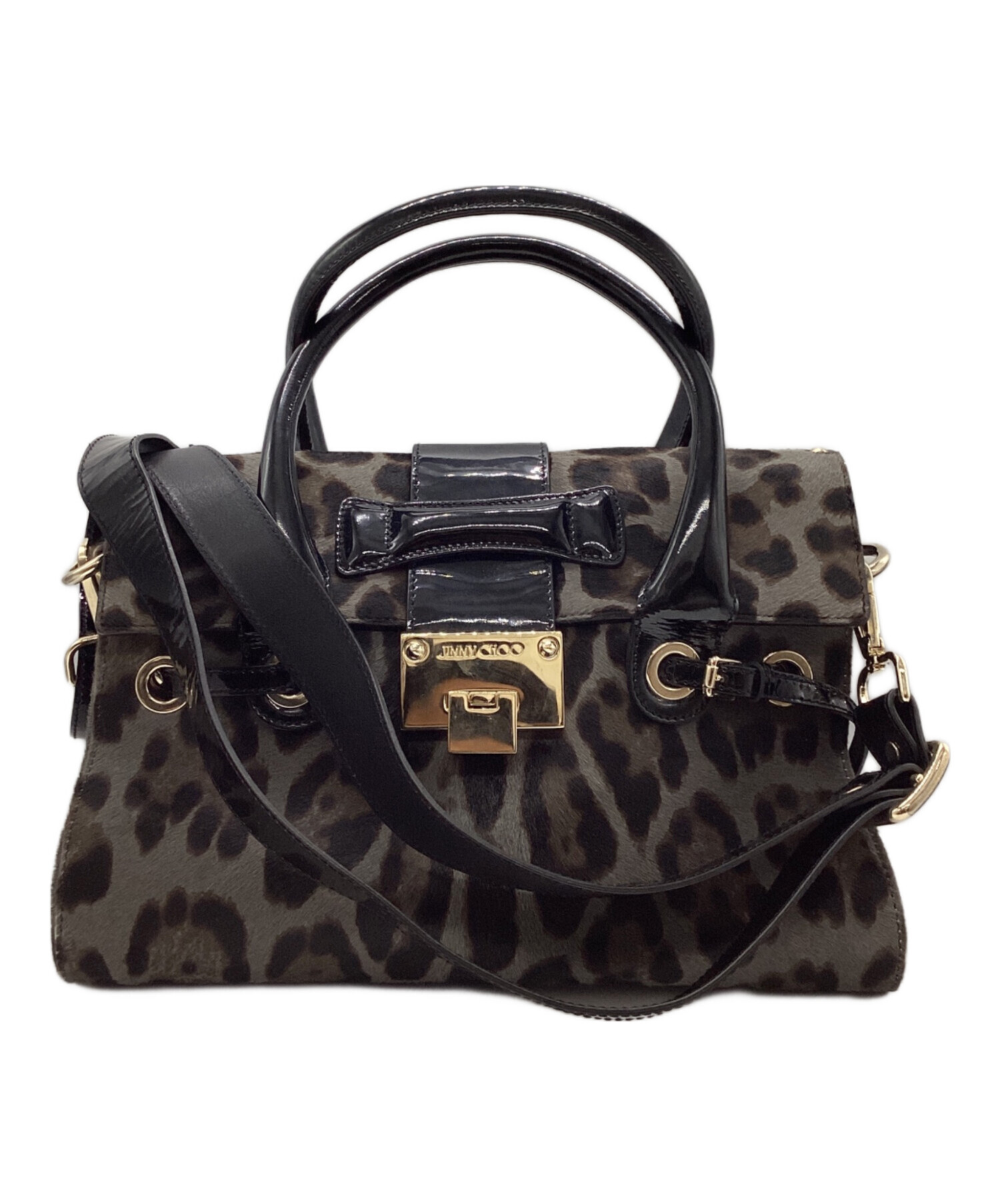 お得意様用JIMMYCHOOジミーチュウRUFUSハラコレオパードドレスシューズ 中古・古着通販】JIMMY CHOO (ジミーチュウ) レオパード ハラコ2WAY