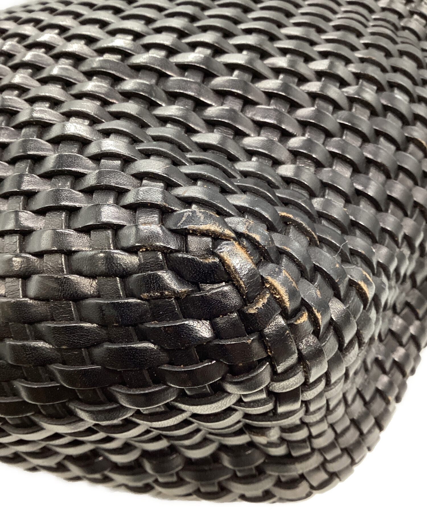 中古・古着通販】GUCCI (グッチ) バンブーハンドル 編み込みショルダー