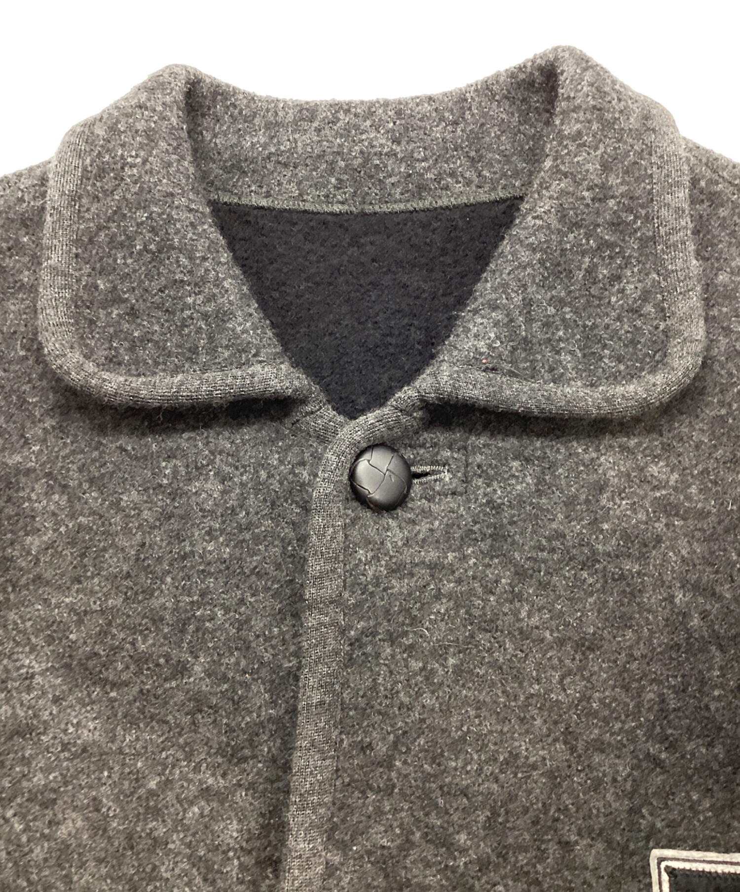 中古・古着通販】PAPAS (パパス) Pワッペン コート グレー サイズ:L