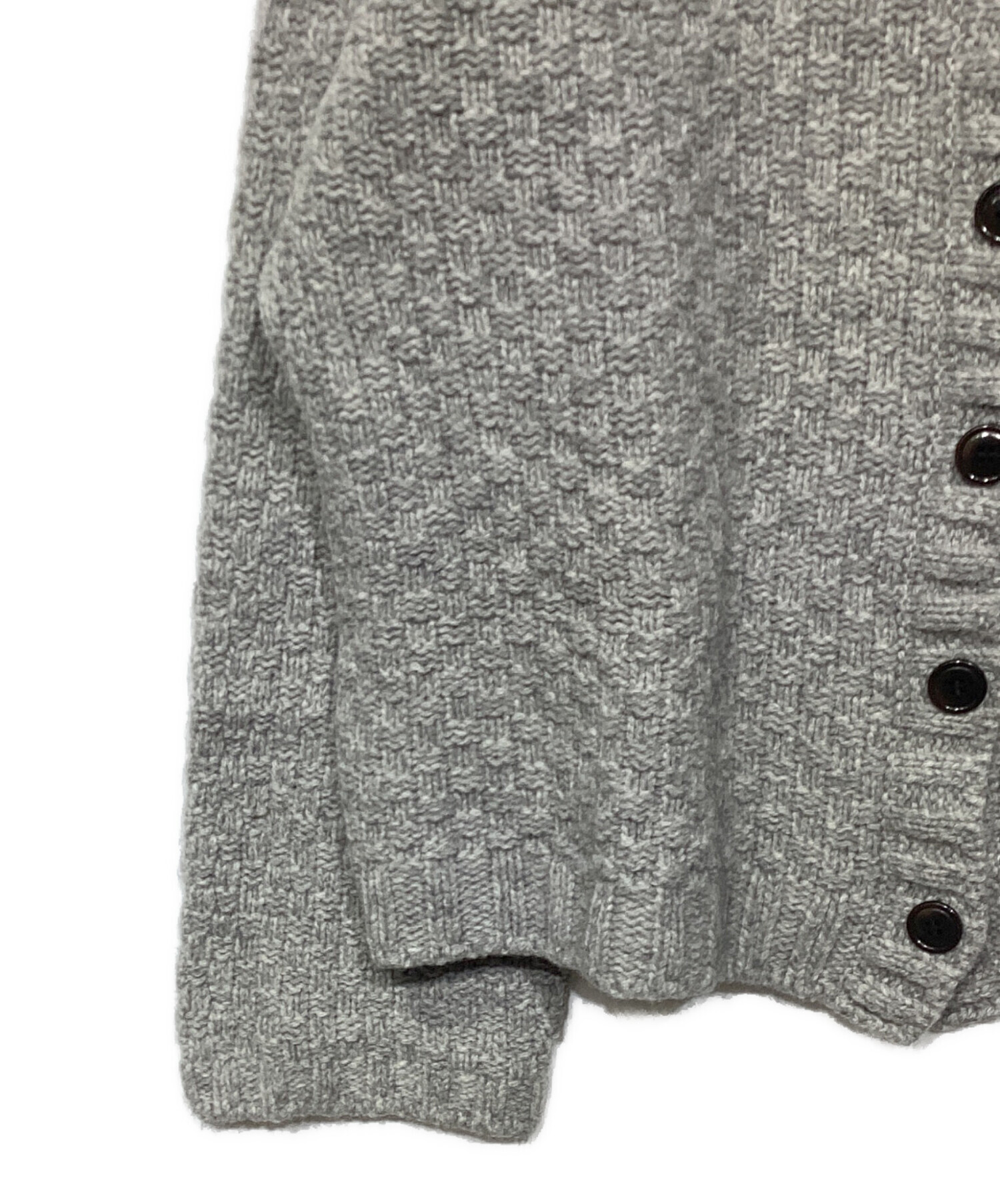 nest Robe ニュージーランドウールワッフルニットカーディガン モカ