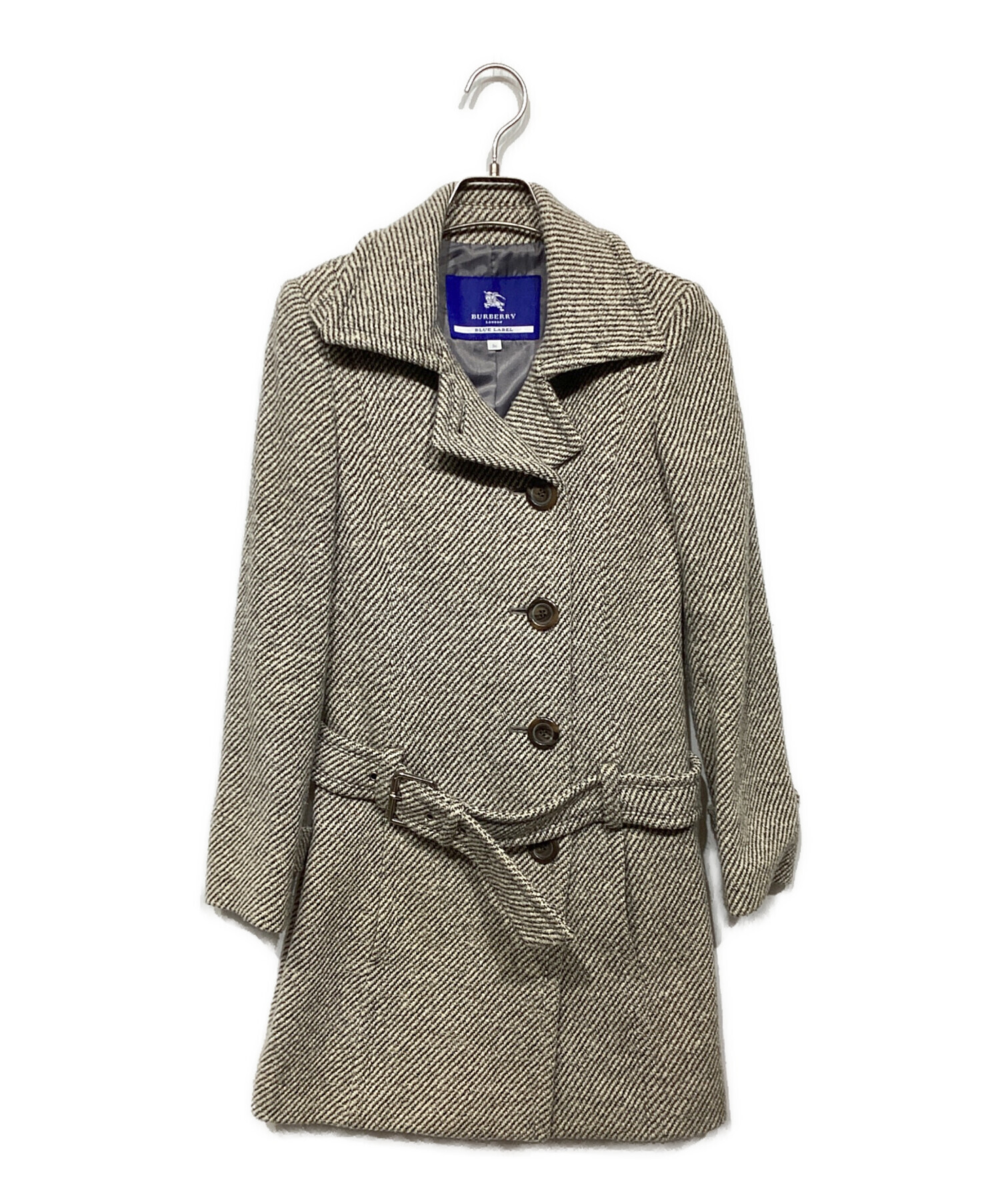 BURBERRY BLUELABEL レディース ツイードコート 36 中古・古着通販】BURBERRY BLUE LABEL (バーバリーロンドンブルー