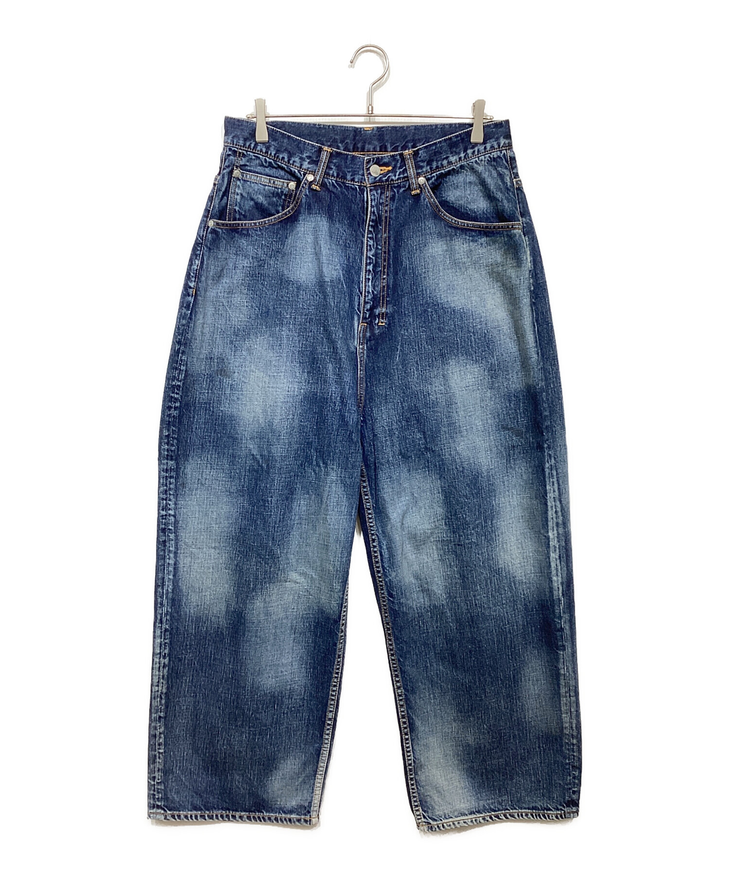 中古・古着通販】ANCELLM (アンセルム) AGING WIDE DENIM PANTS