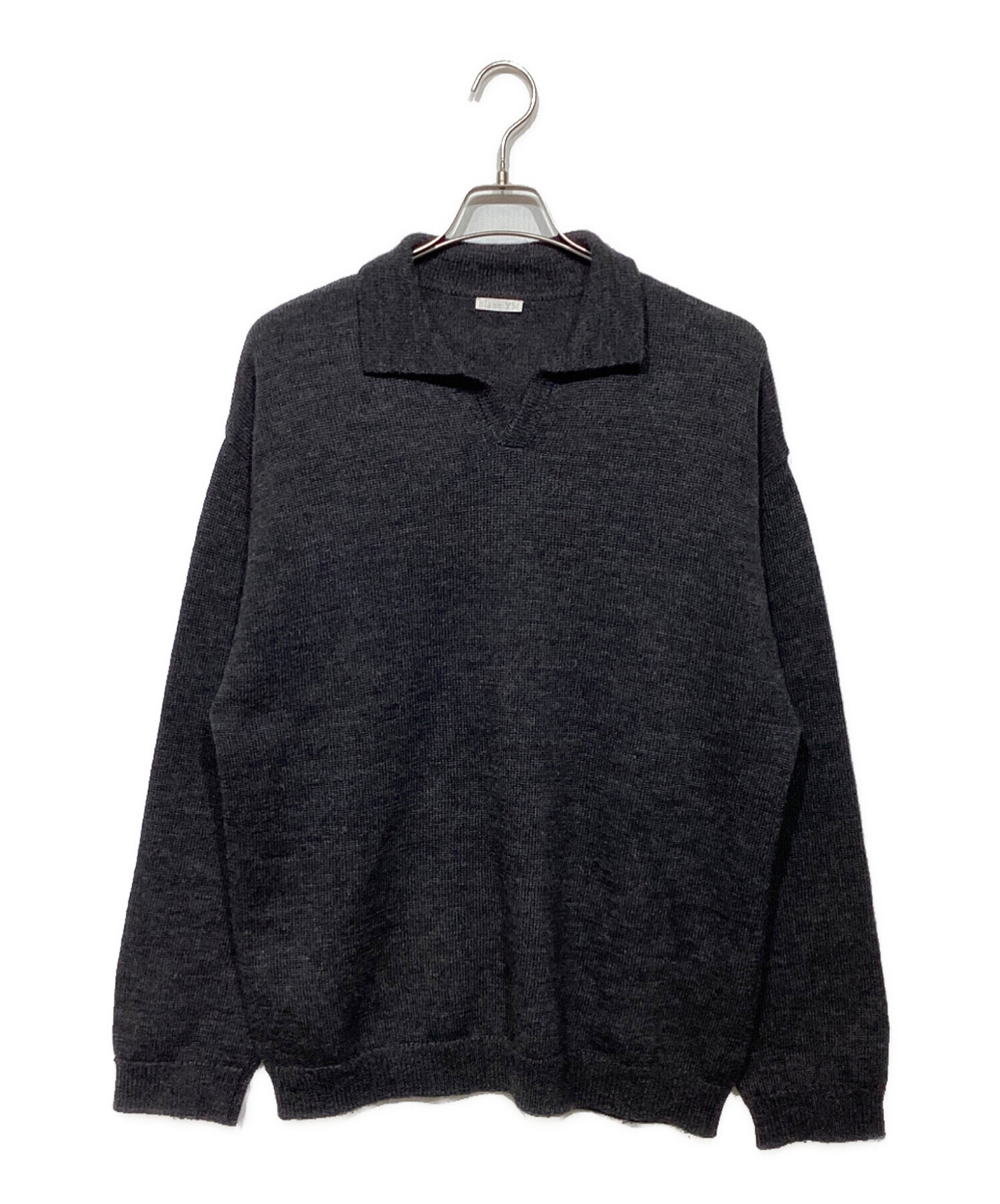 中古・古着通販】Blanc YM (ブランワイエム) Wool Knit skipper Shirt