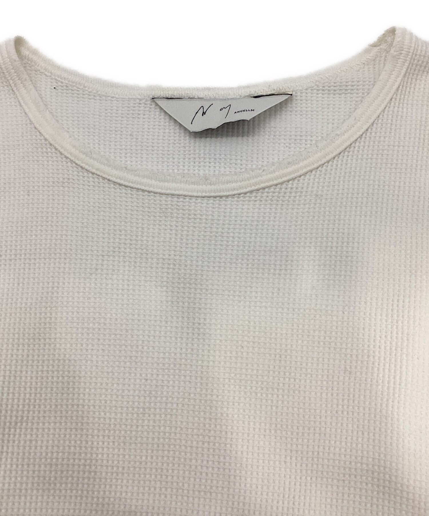 中古・古着通販】ANCELLM (アンセルム) DAMAGE WAFFLE CREW LS T-SHIRT
