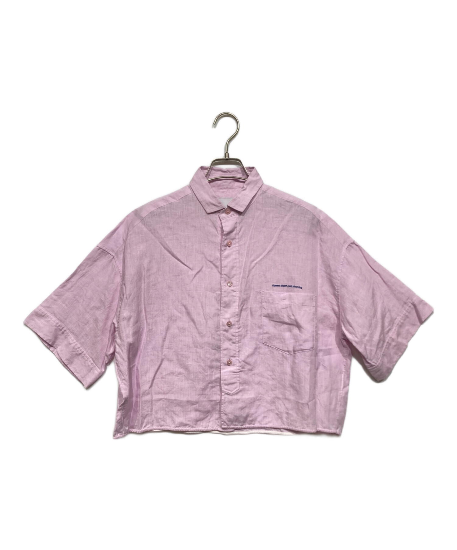 スピック&スパン TICCA 別注 リネン半袖エンブロイダイリーシャツ 24SS
