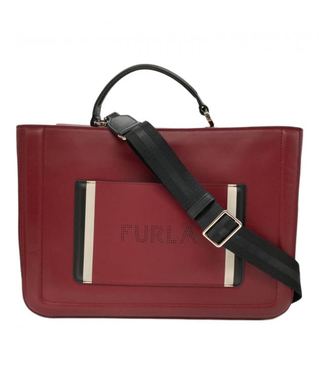 美品　FURLA フルラ REALE レアーレ 2WAY ビジネスバッグ 中古・古着通販】FURLA (フルラ) Reale L 2WAYバッグ レッド｜ブランド