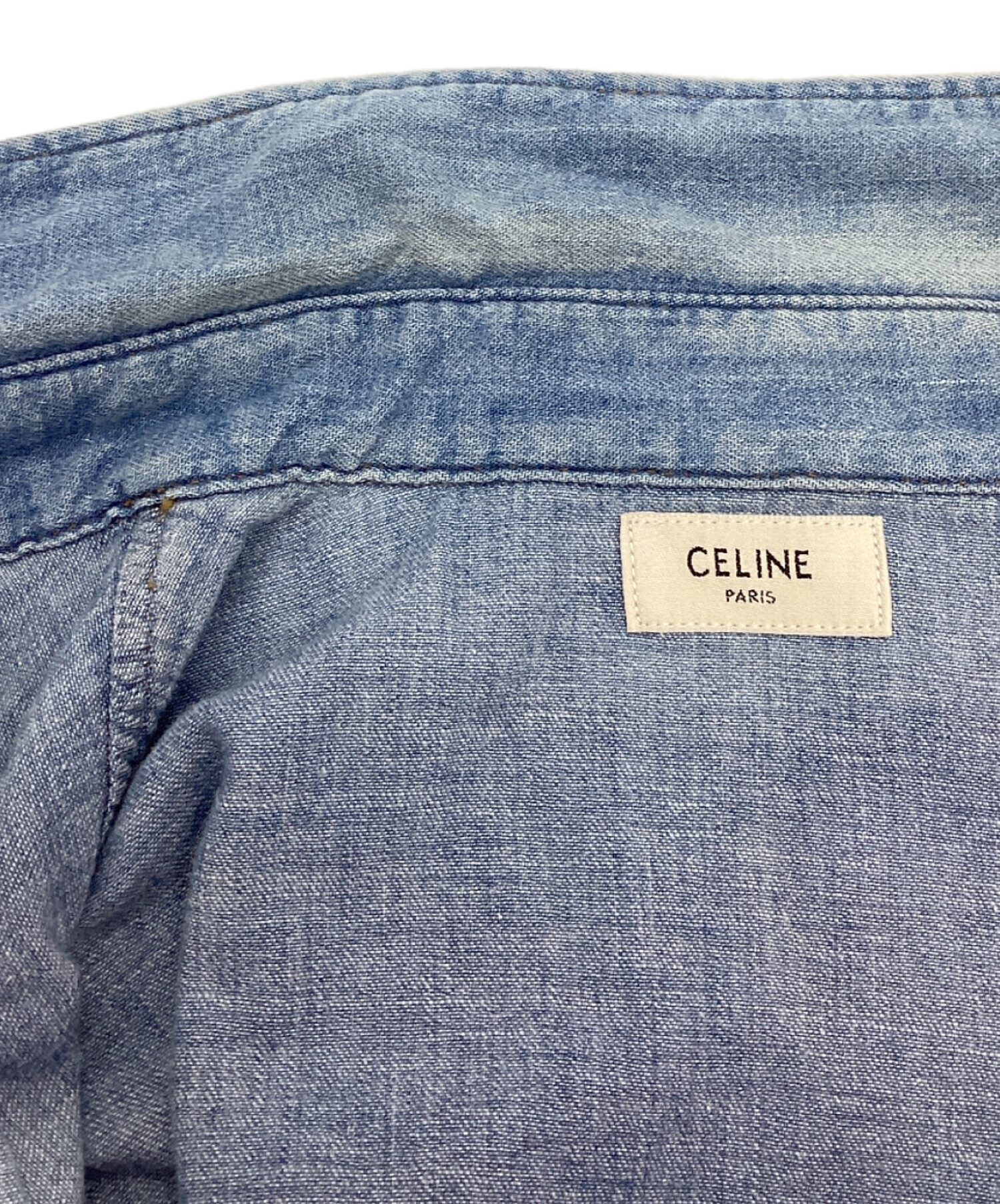 中古・古着通販】CELINE (セリーヌ) デニムウエスタンシャツ ブルー