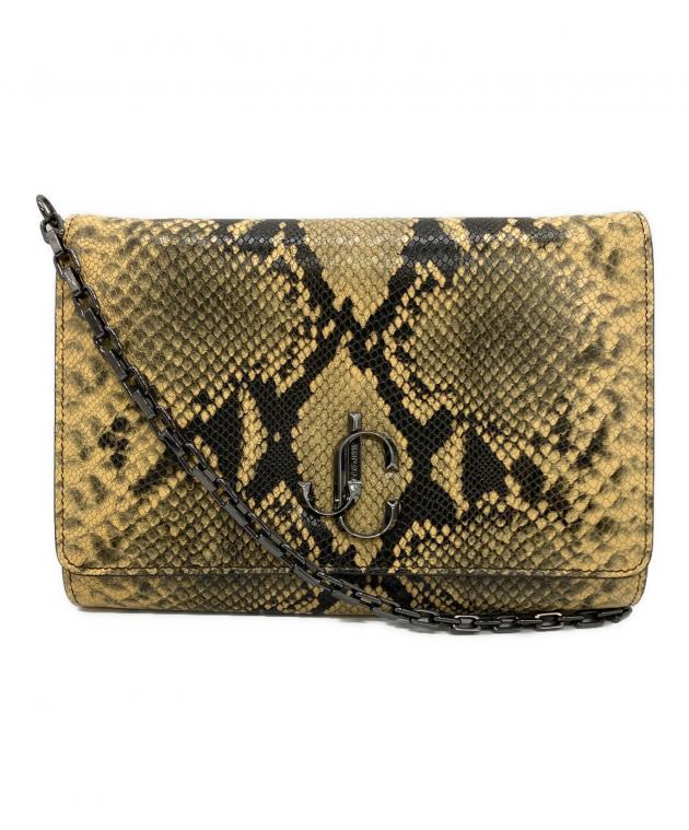 mｍczo 新品、未使用　JIMMY CHOO ベージュ ショルダー 中古・古着通販】JIMMY CHOO (ジミーチュウ) パイソン チェーン