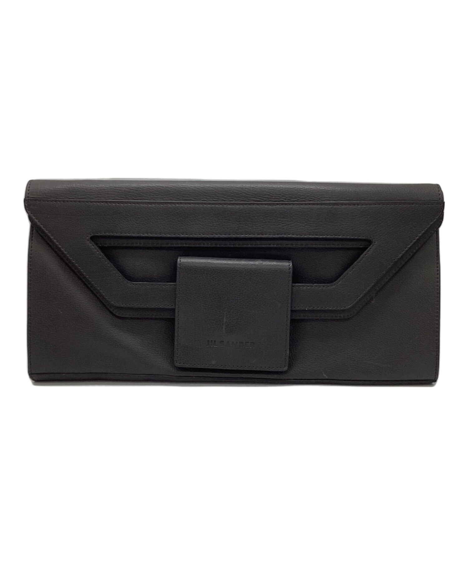 中古・古着通販】JIL SANDER (ジルサンダー) クラッチバッグ グレー 