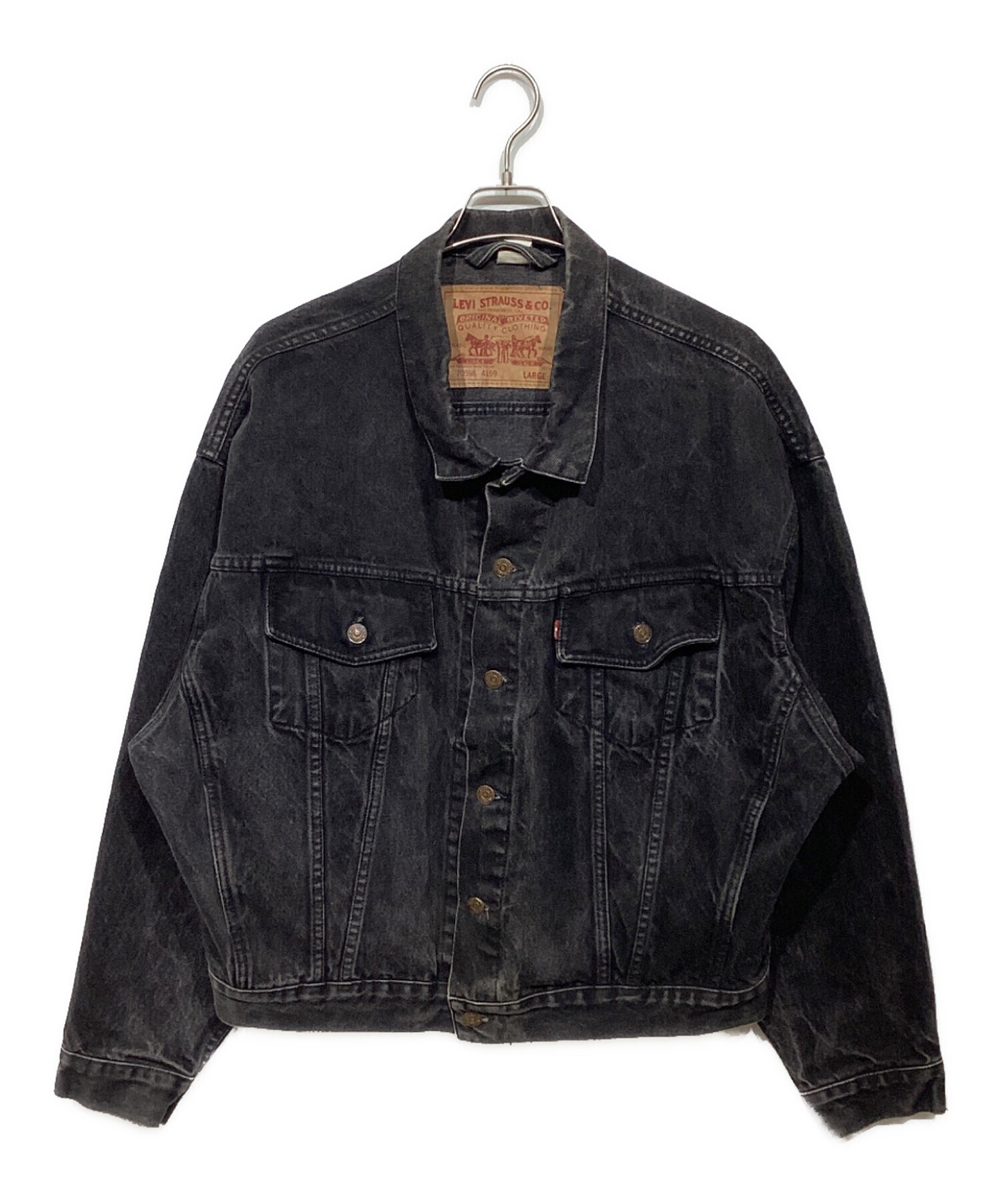 中古・古着通販】LEVI'S (リーバイス) 後染めブラックデニムジャケット