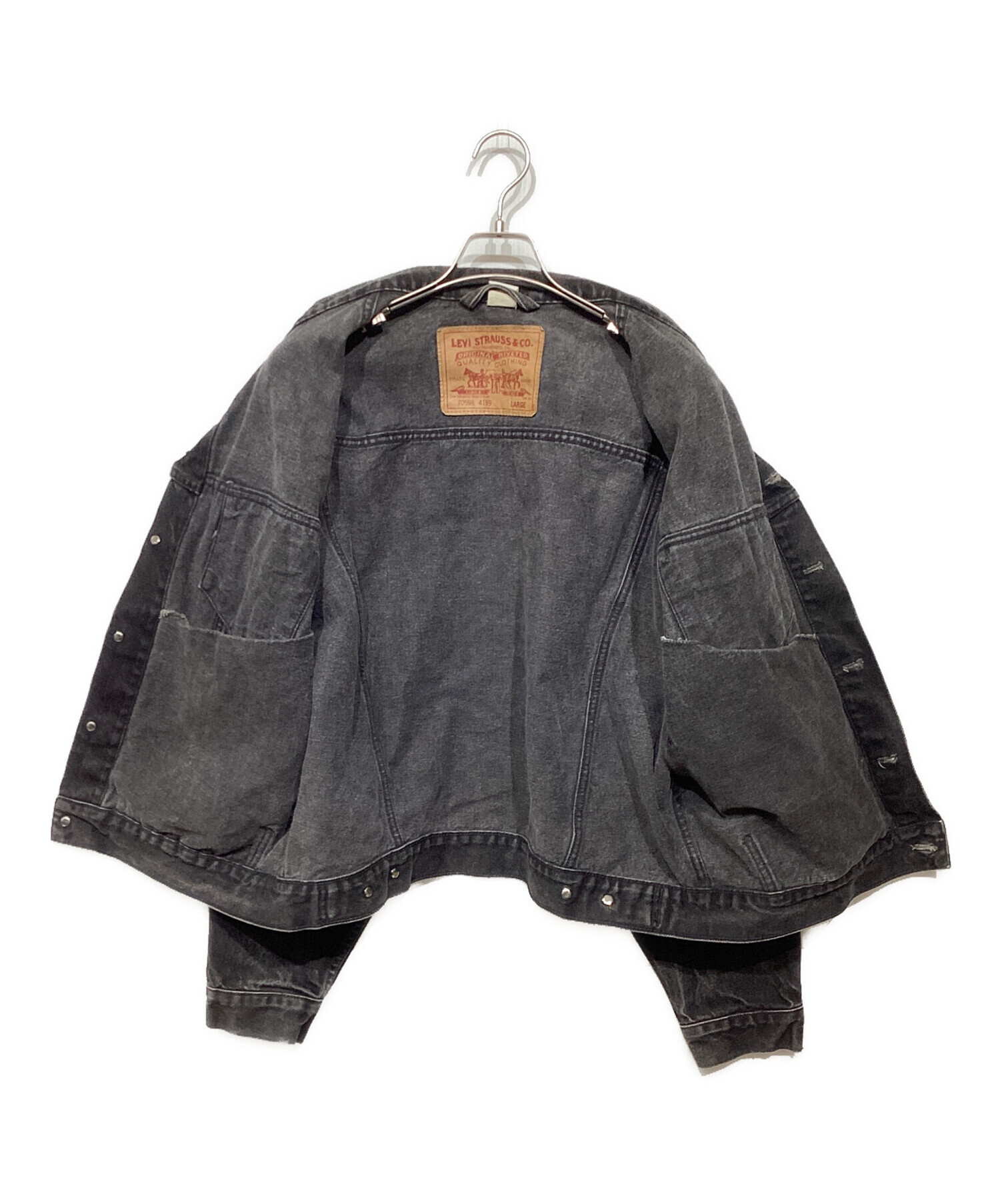 中古・古着通販】LEVI'S (リーバイス) 後染めブラックデニムジャケット