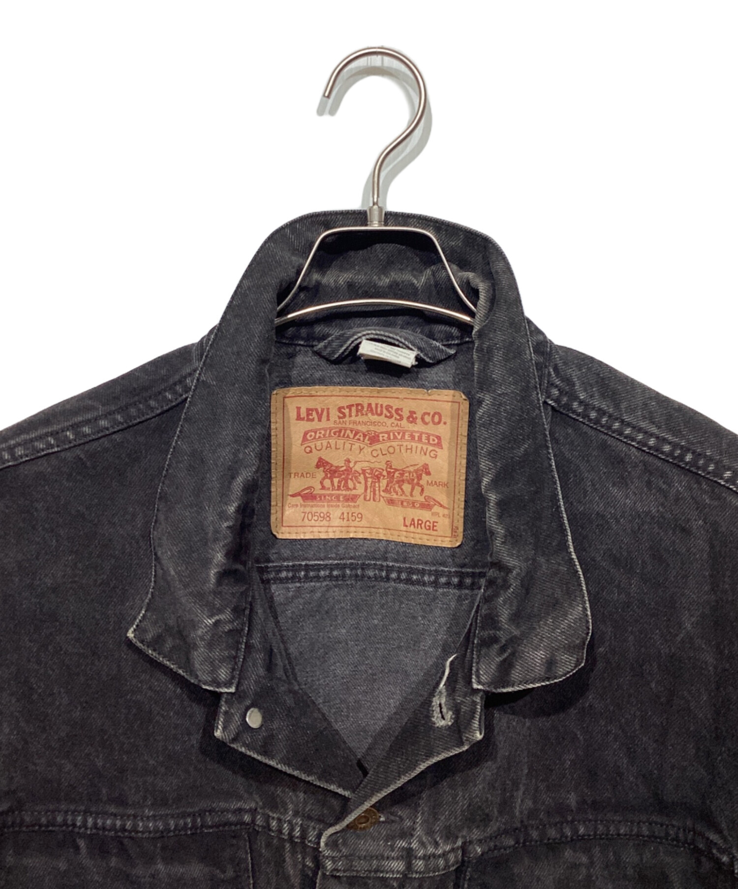 中古・古着通販】LEVI'S (リーバイス) 後染めブラックデニムジャケット