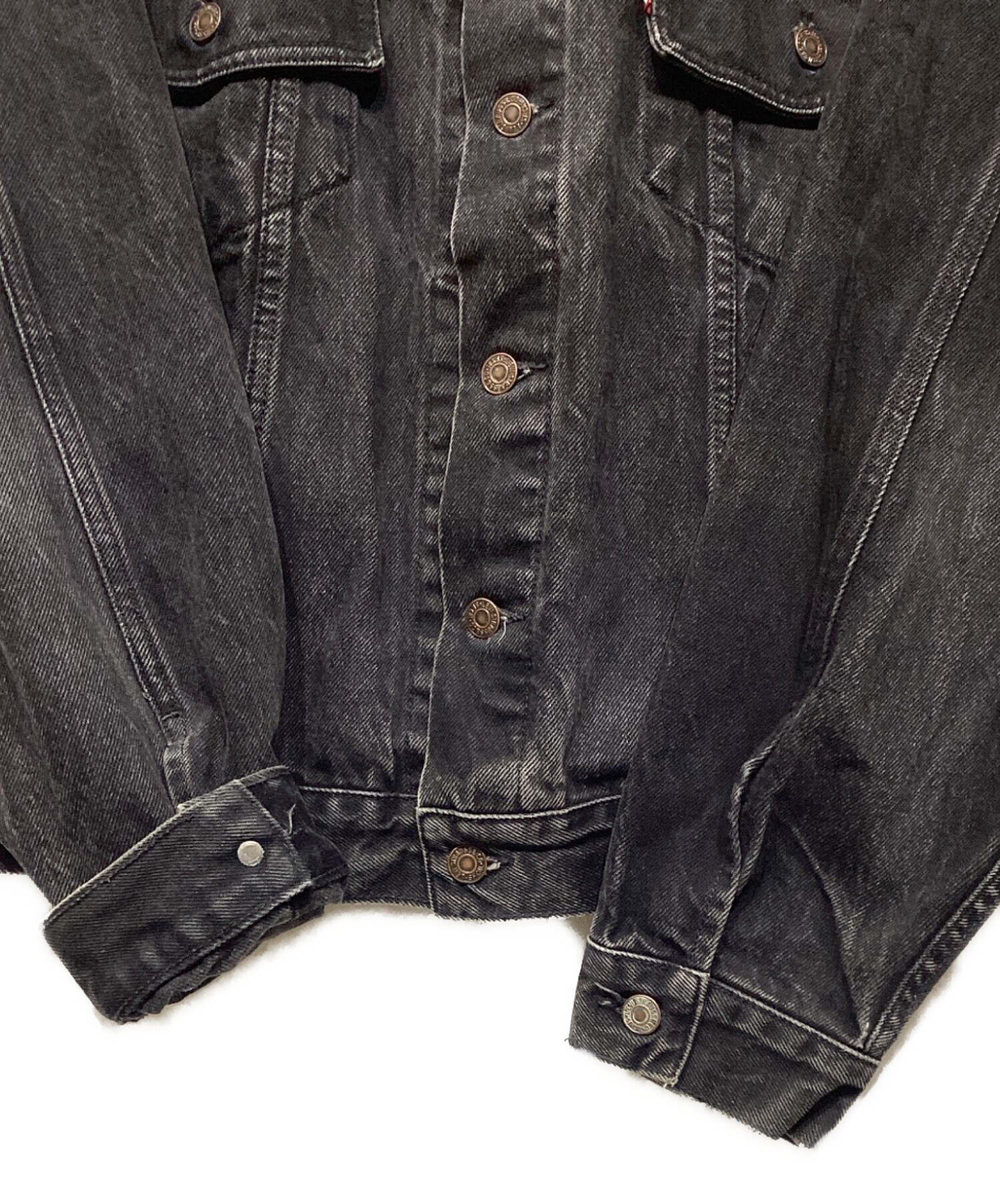 中古・古着通販】LEVI'S (リーバイス) 後染めブラックデニムジャケット
