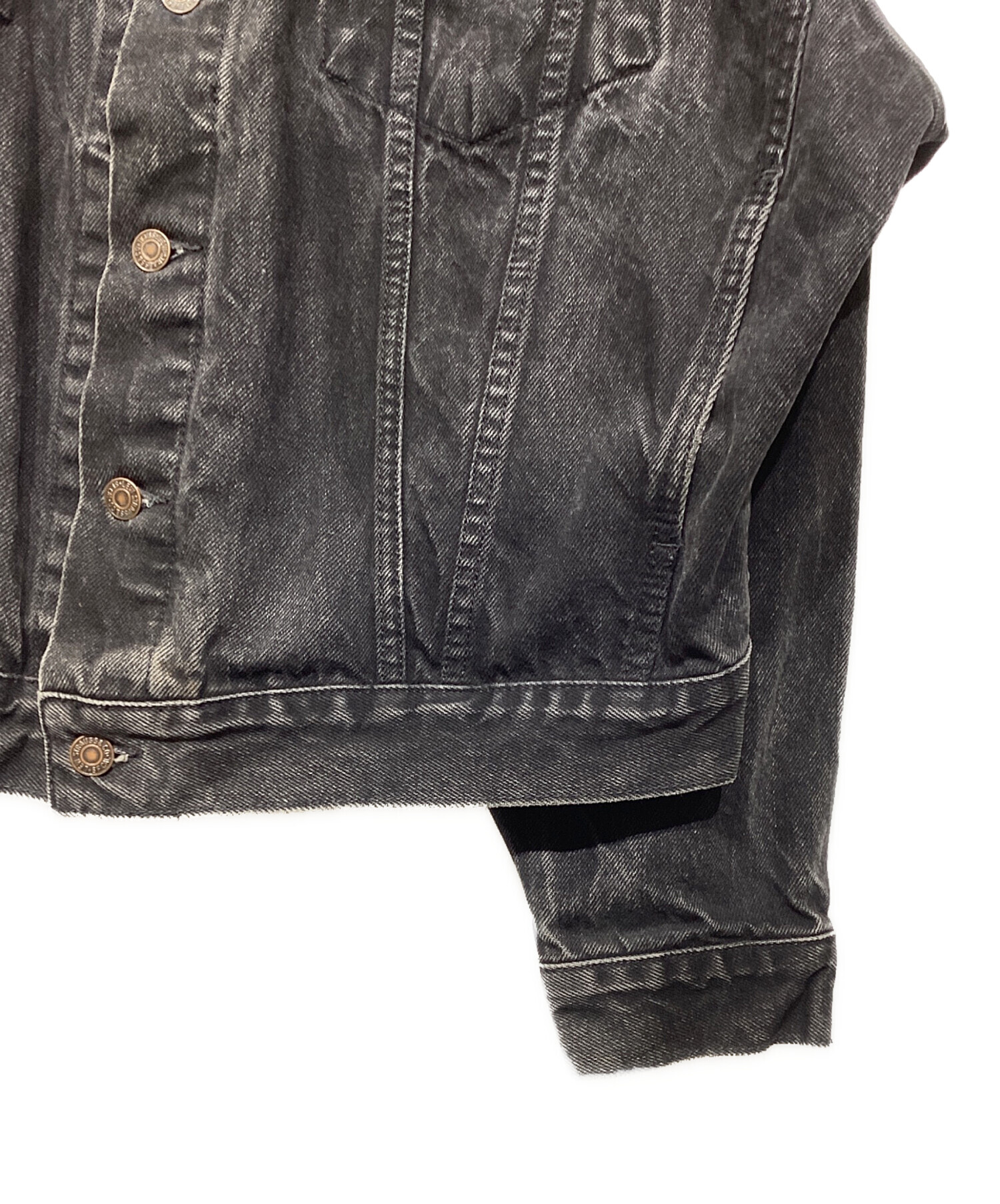 中古・古着通販】LEVI'S (リーバイス) 後染めブラックデニムジャケット