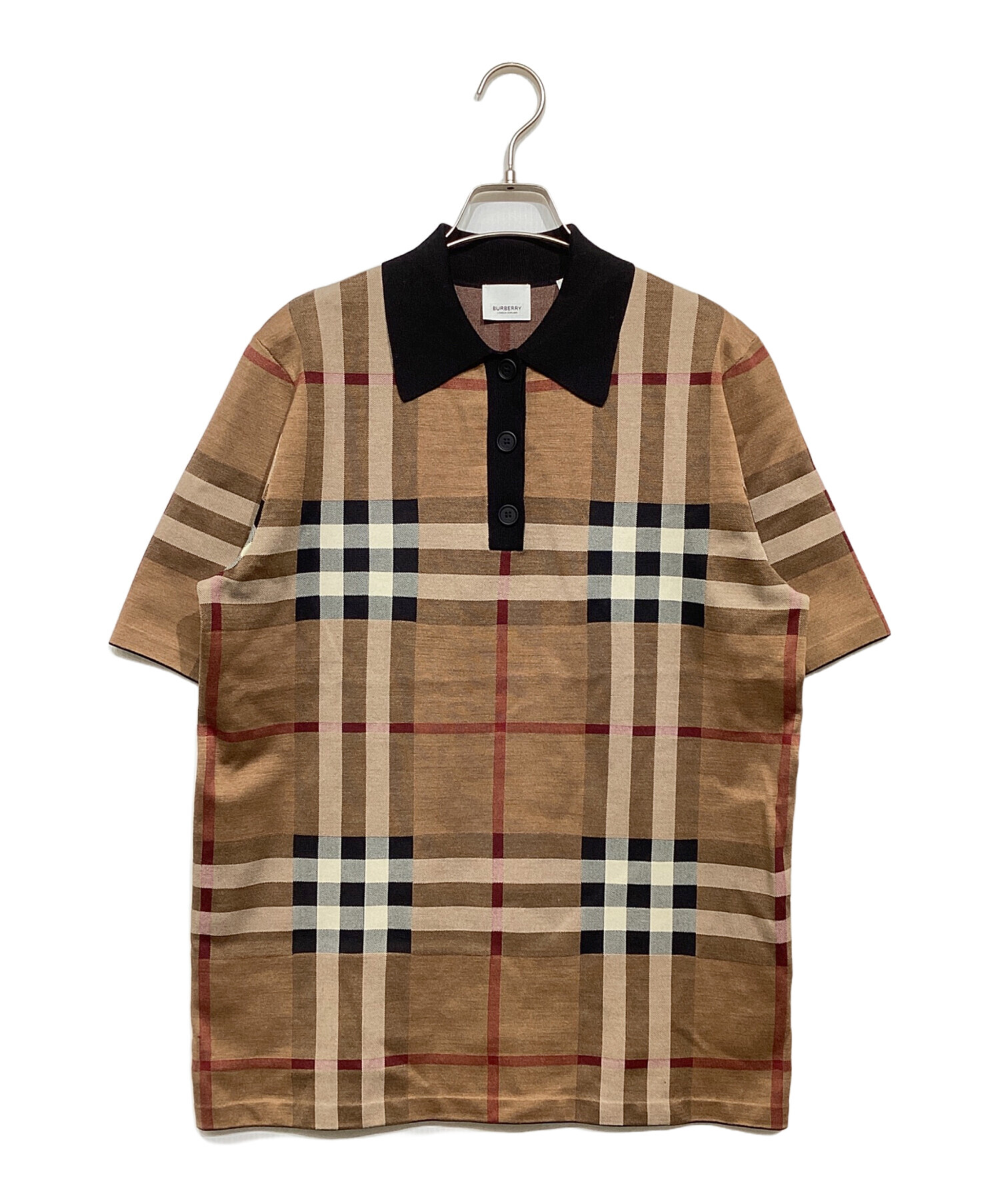 中古・古着通販】BURBERRY (バーバリー) シルクブレンドポロシャツ