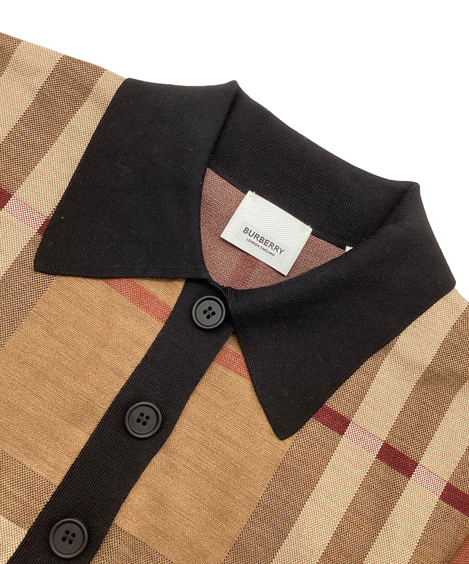 未使用　BURBERRY バーバリー ポロシャツ 半袖 S 中古・古着通販】BURBERRY (バーバリー) シルクブレンドポロシャツ