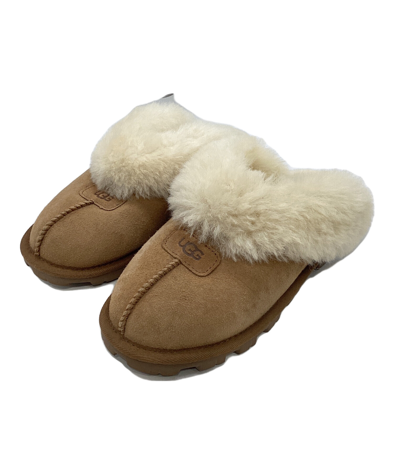 UGG ベージュ ムートンスリッパサンダル 中古・古着通販】UGG (アグ) Coquette ムートンサンダル ベージュ