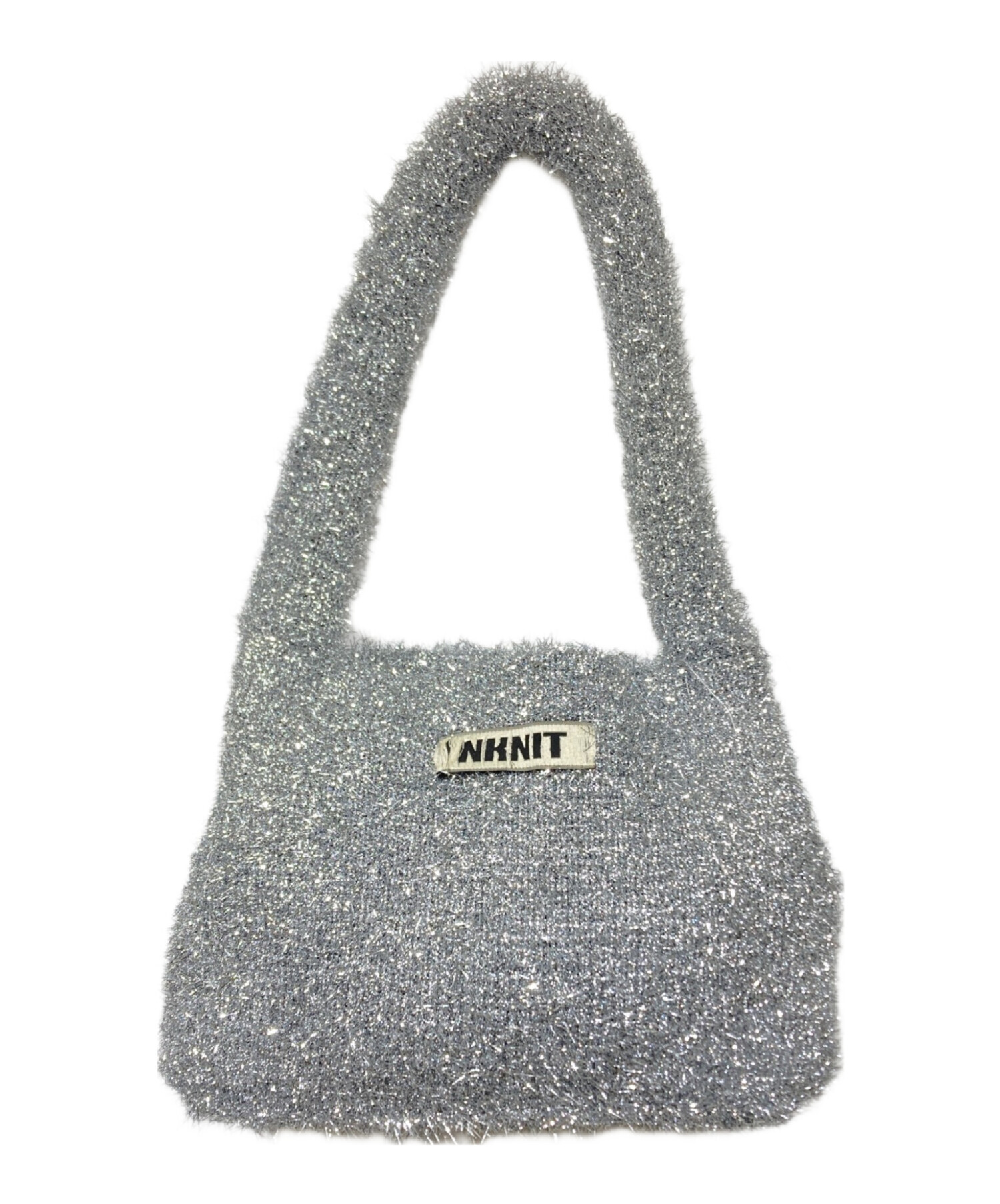 【未使用】NKNIT シルバー キラキラ ハンドバッグ 中古・古着通販】NKNIT (エヌニット) kira kira hand bag シルバー