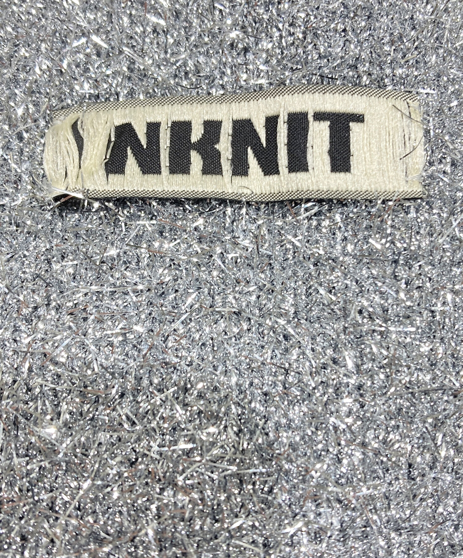 中古・古着通販】NKNIT (エヌニット) kira kira hand bag シルバー