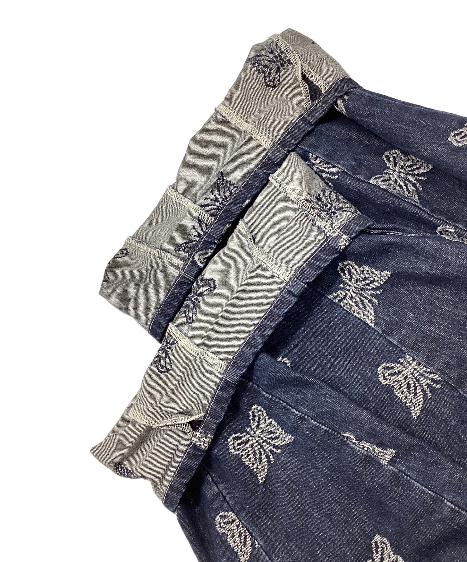 中古・古着通販】Needles (ニードルズ) 総柄パピヨン刺繍デニムパンツ