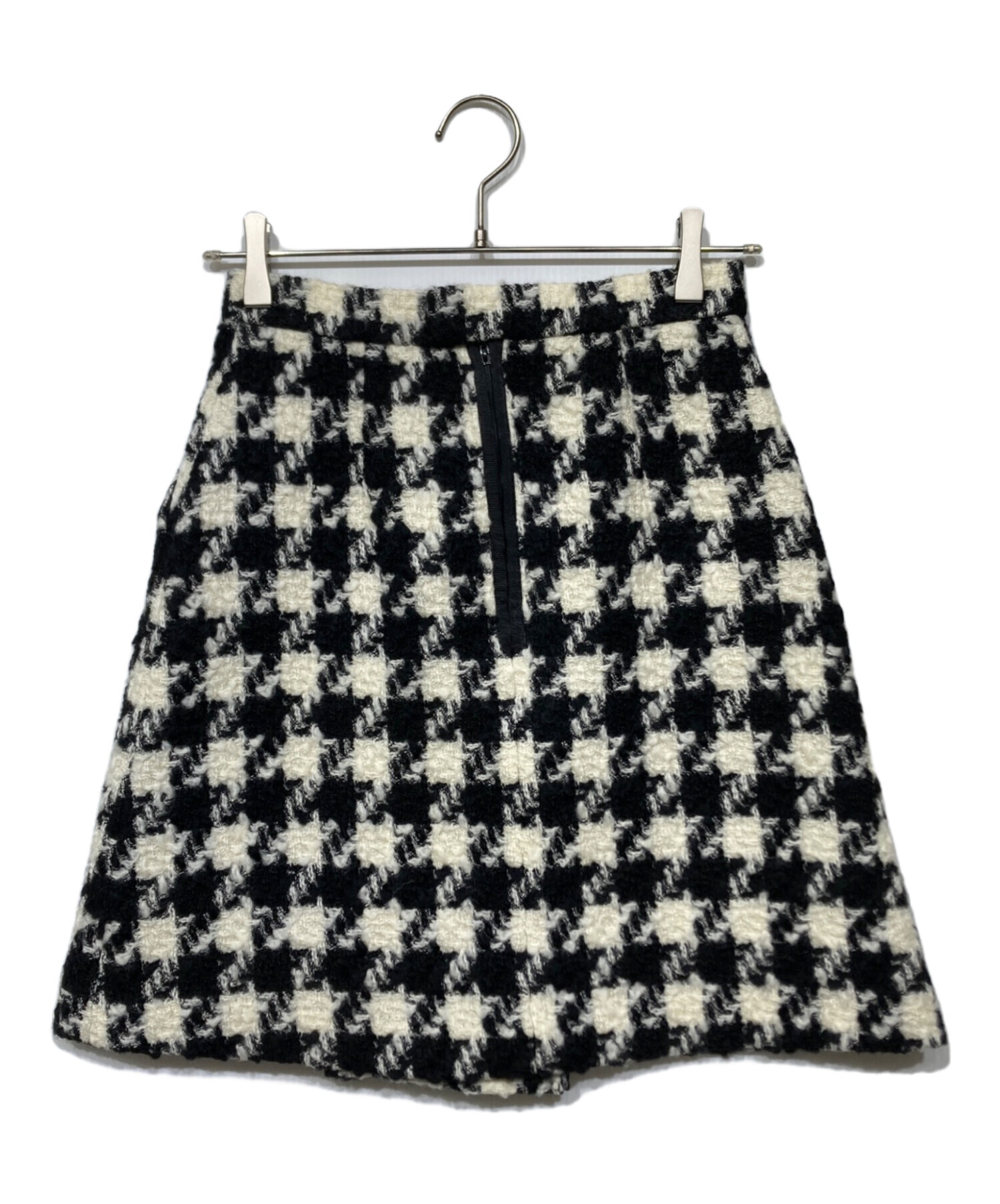 LOULOU WILLOUGHBYロービング千鳥タックミニスカート　ホワイト 中古・古着通販】Loulou Willoughby (ルルウィルビー) ロービング千鳥