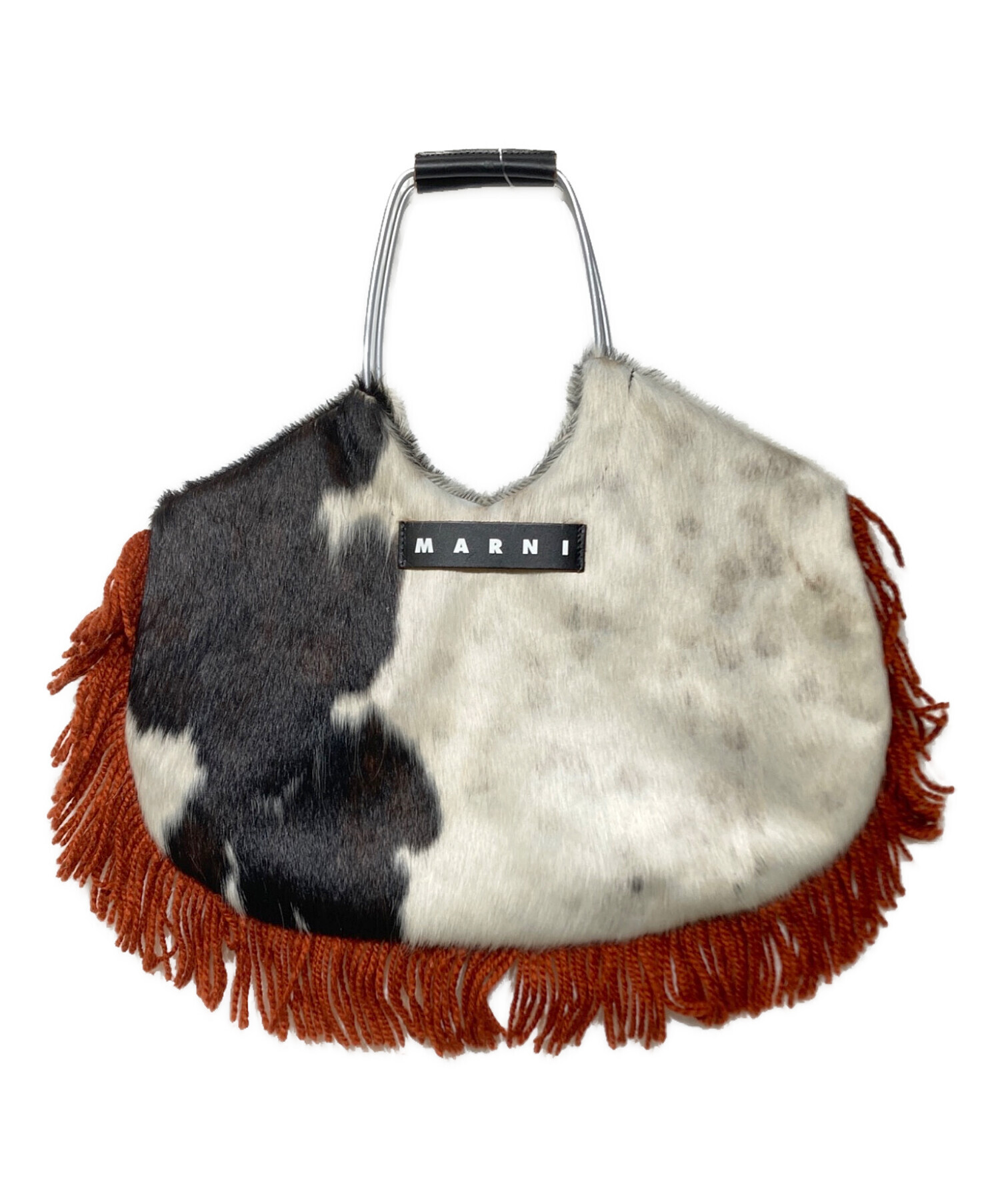 MARNI 牛柄トートバッグ フリンジ付き MARNI 牛柄トートバッグ フリンジ付き