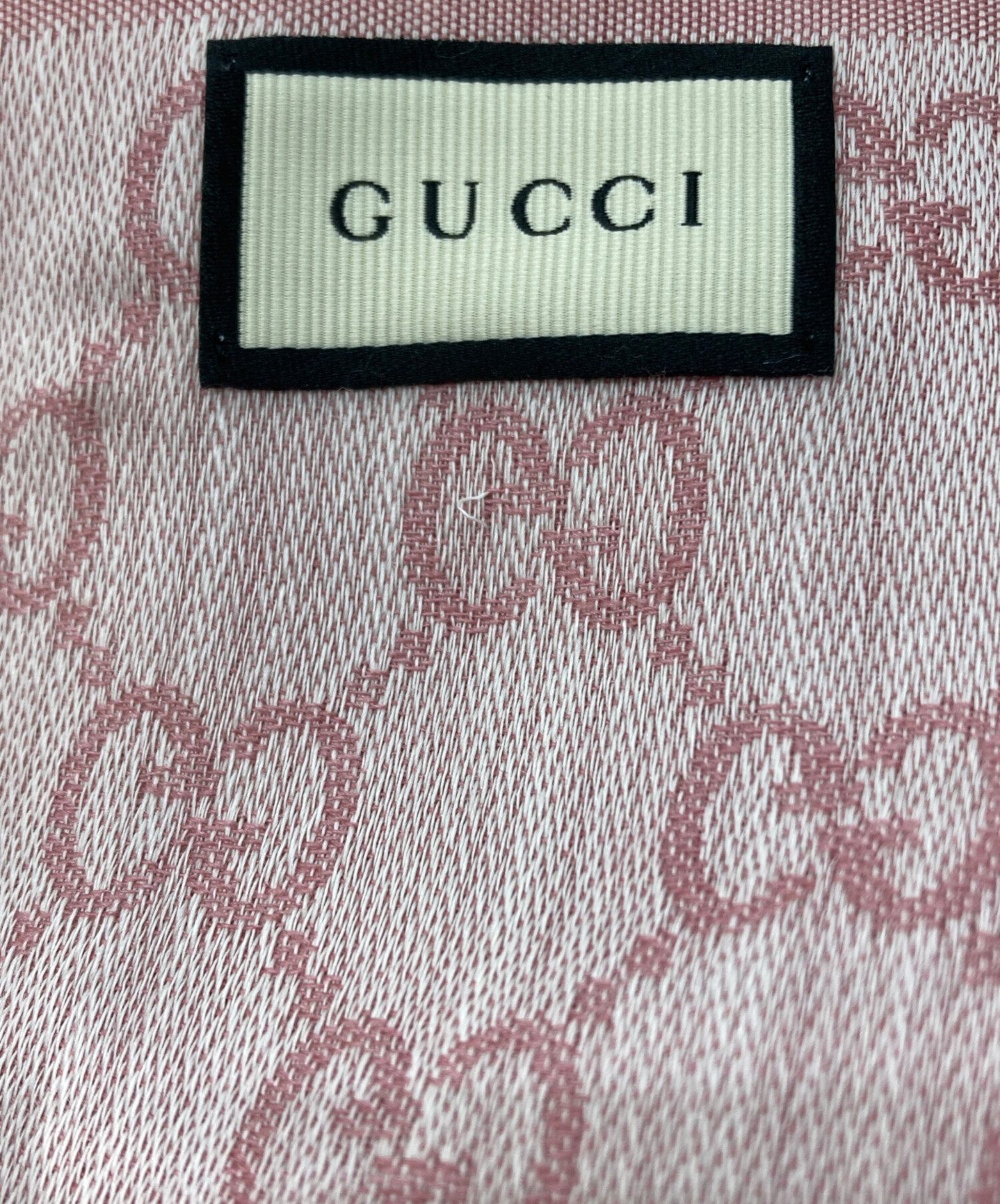 中古・古着通販】GUCCI (グッチ) GG柄大判ストール ピンク｜ブランド