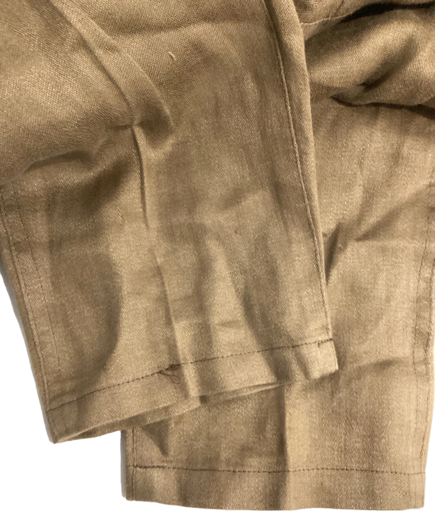 Y's ワイズ　リネン　変形　サルエルパンツ　キャメル 中古・古着通販】Y's (ワイズ) 80s リネンサルエルパンツ ブラウン