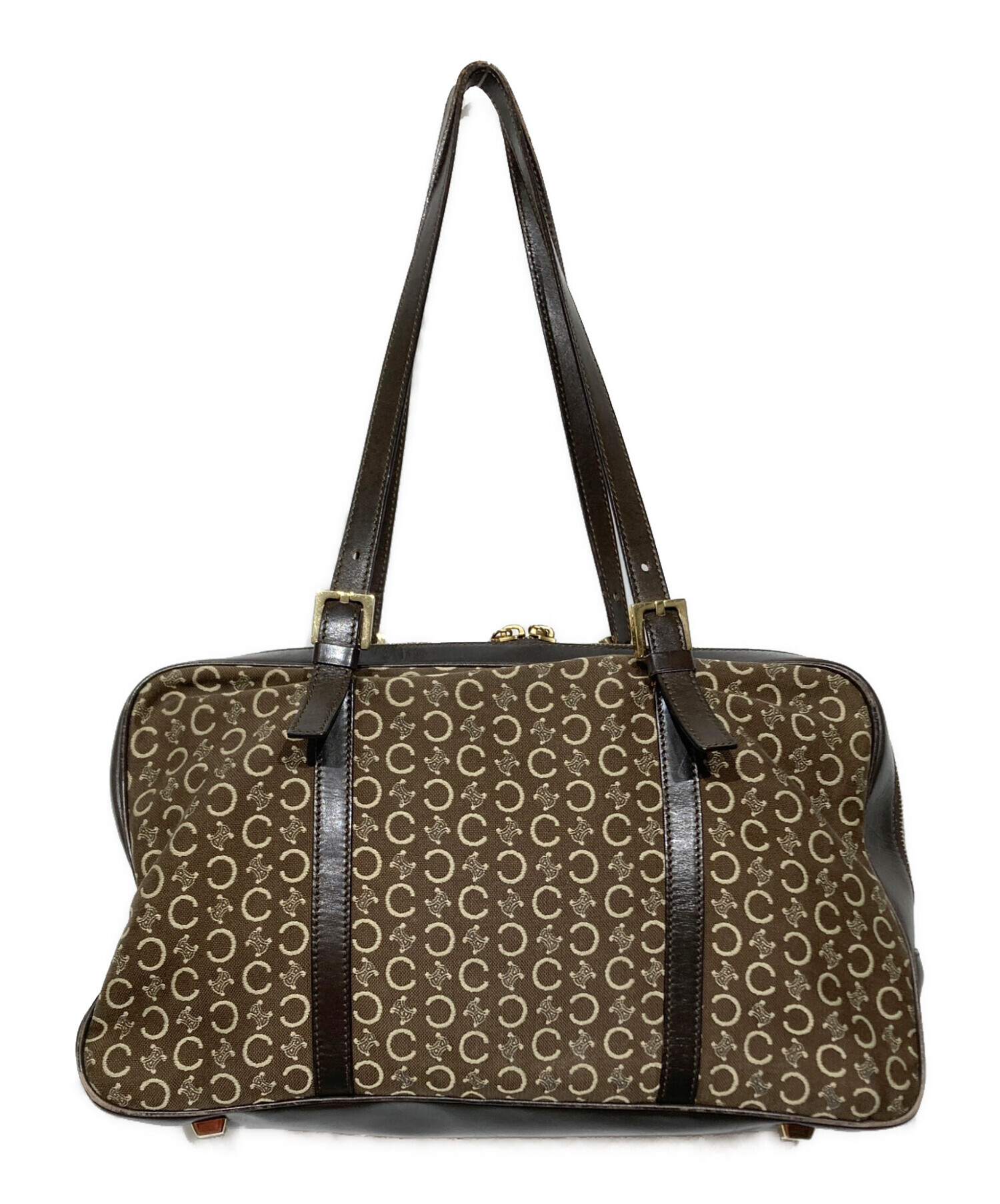 CELINE　マカダム柄　ミニボストンバック 中古・古着通販】CELINE (セリーヌ) Cマカダム柄ミニボストンバッグ