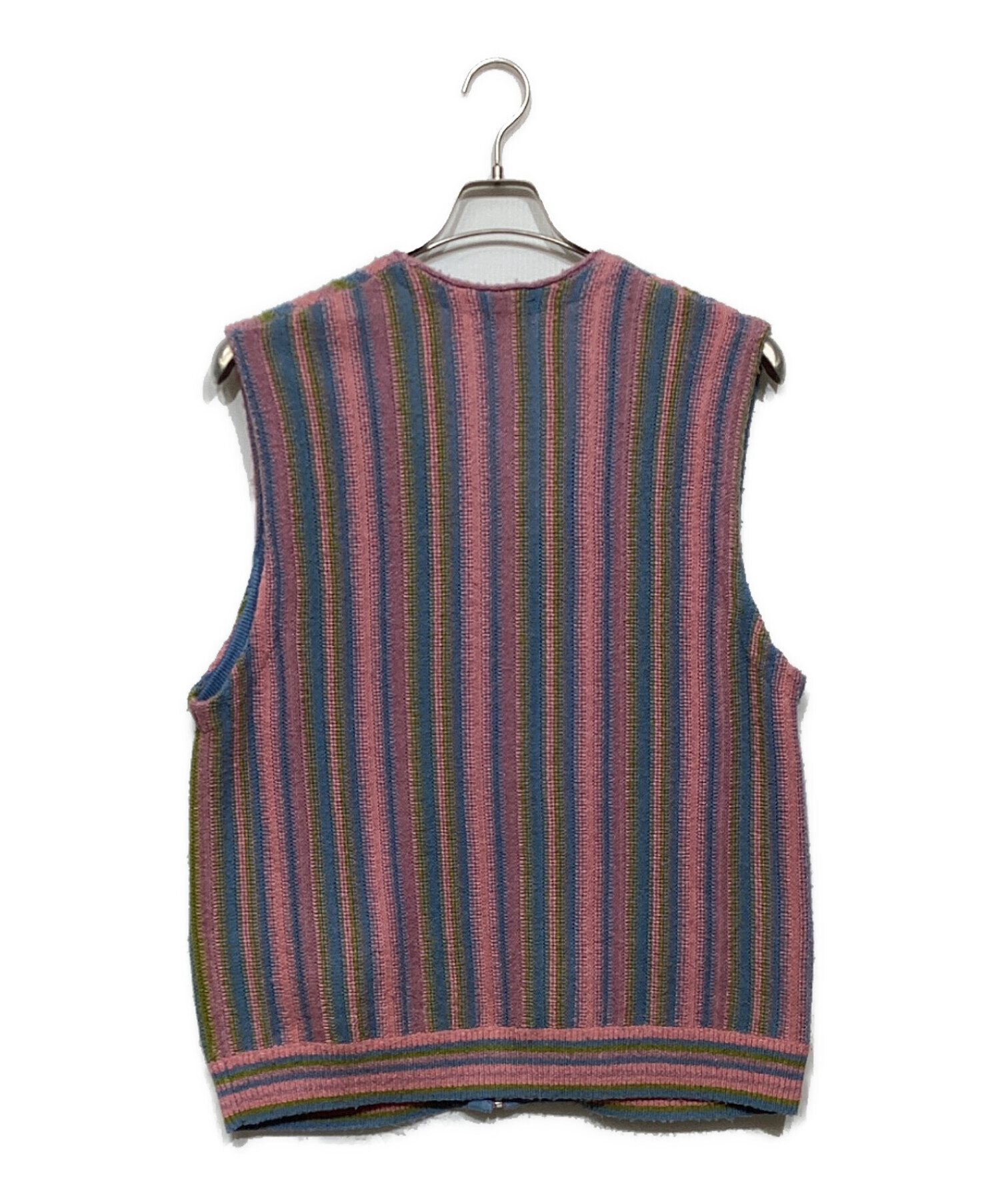 中古・古着通販】SUPREME (シュプリーム) Stripe Sweater Vest ピンク