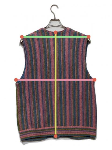 中古・古着通販】SUPREME (シュプリーム) Stripe Sweater Vest ピンク