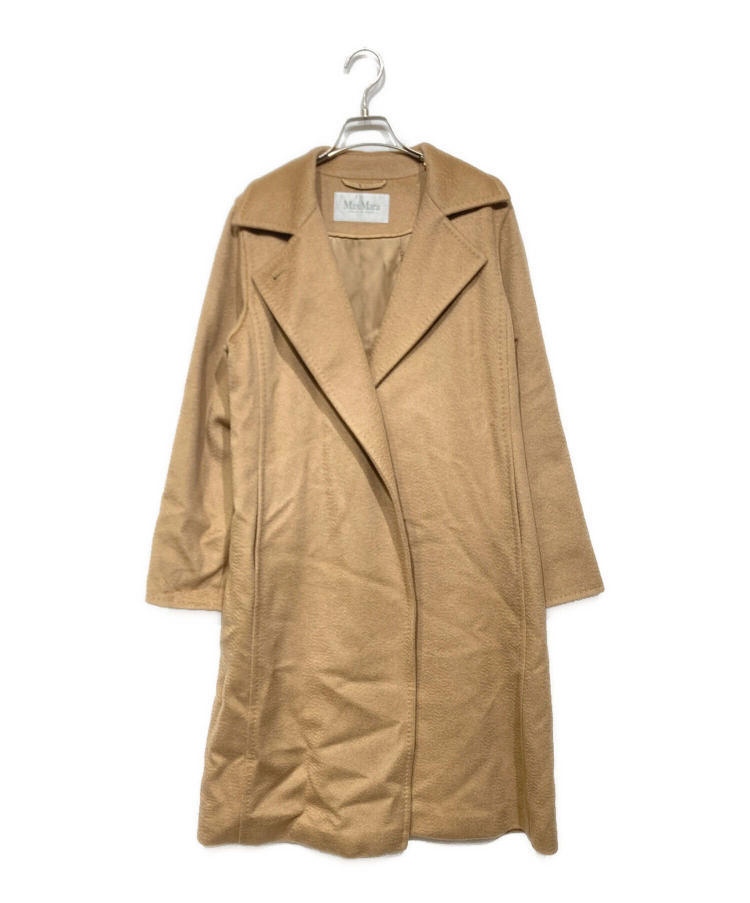 Max Mara ベルテッド ラップ アイコンコート 38 キャメル Max Mara ベルテッド ラップ アイコンコート 38 キャメル