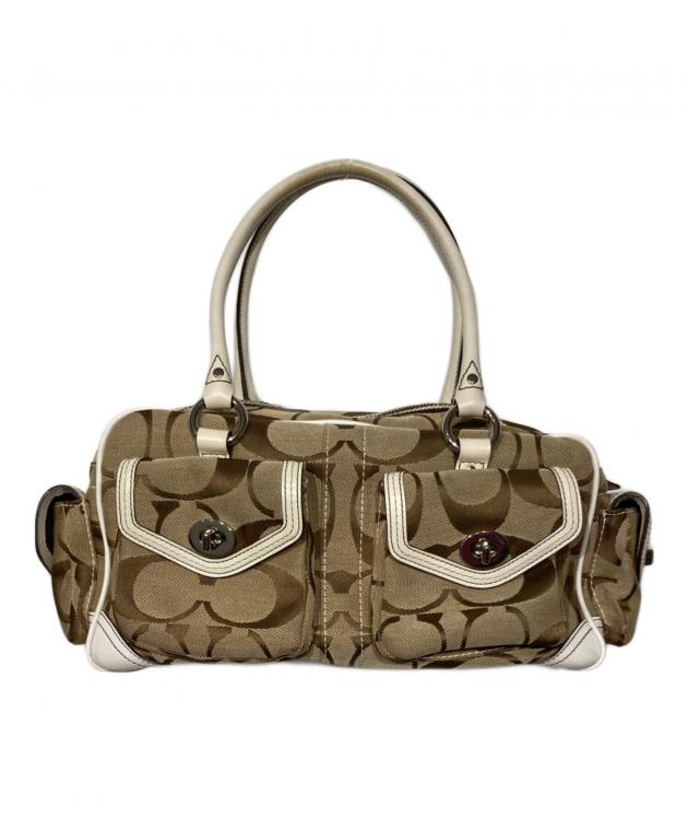 中古・古着通販】COACH (コーチ) ミニボストンバッグ ベージュ