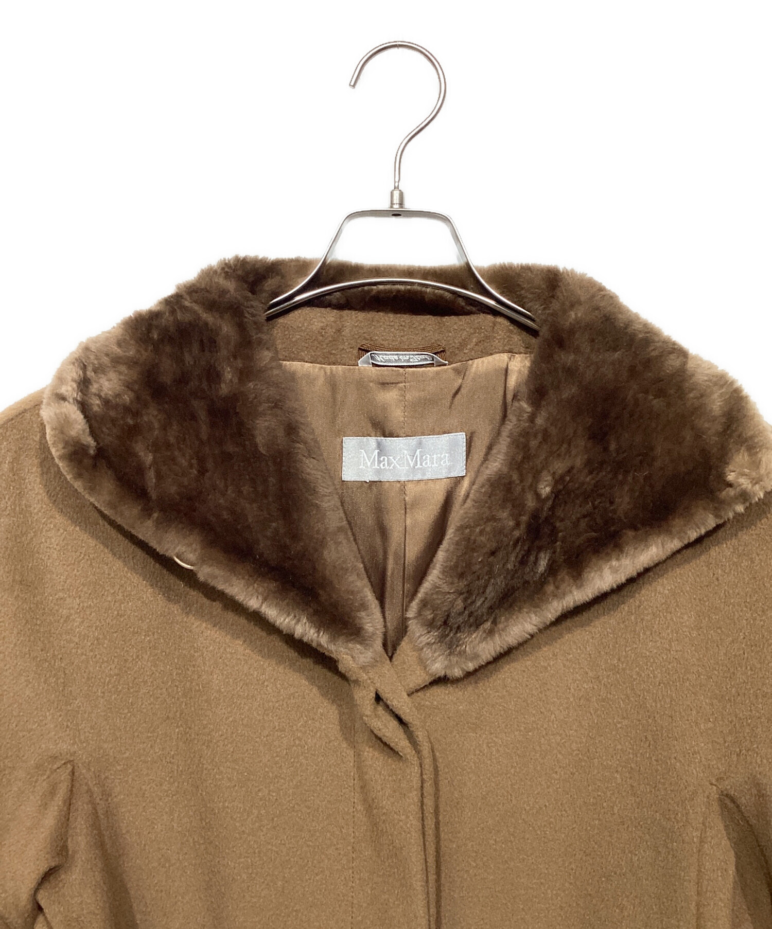 クロッカス ✨Max Mara 襟リアルファーコート 中古・古着通販】MaxMara (マックスマーラ) 襟ファーウールコート