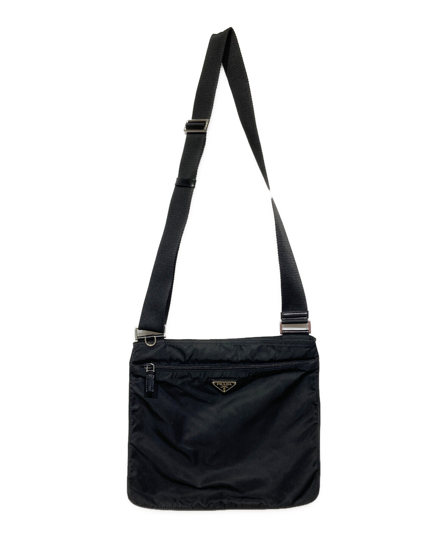中古・古着通販】PRADA (プラダ) ナイロンショルダーバッグ ブラック