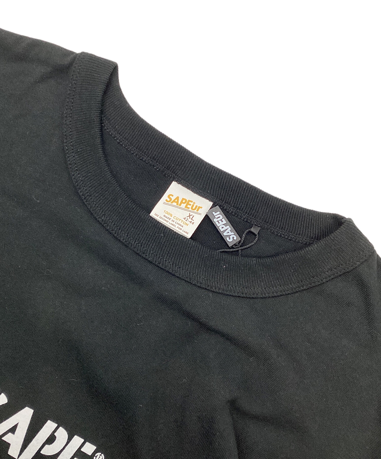 中古・古着通販】SAPEur (サプール) GEORGETOWN HEAD S/S TEE ブラック
