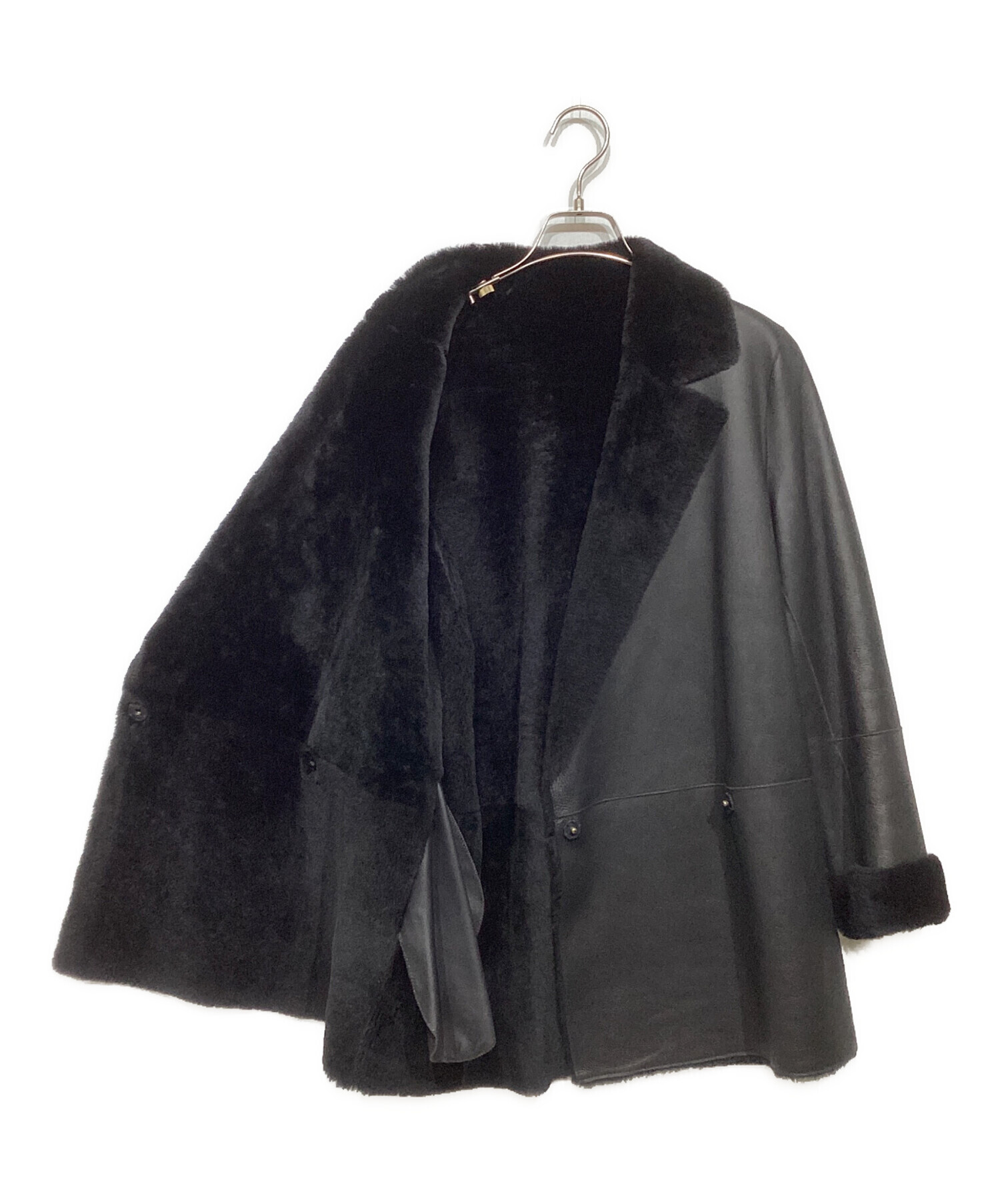 中古・古着通販】theory (セオリー) リアルムートンコート ブラック