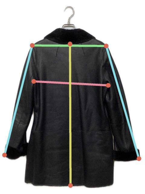 中古・古着通販】theory (セオリー) リアルムートンコート ブラック