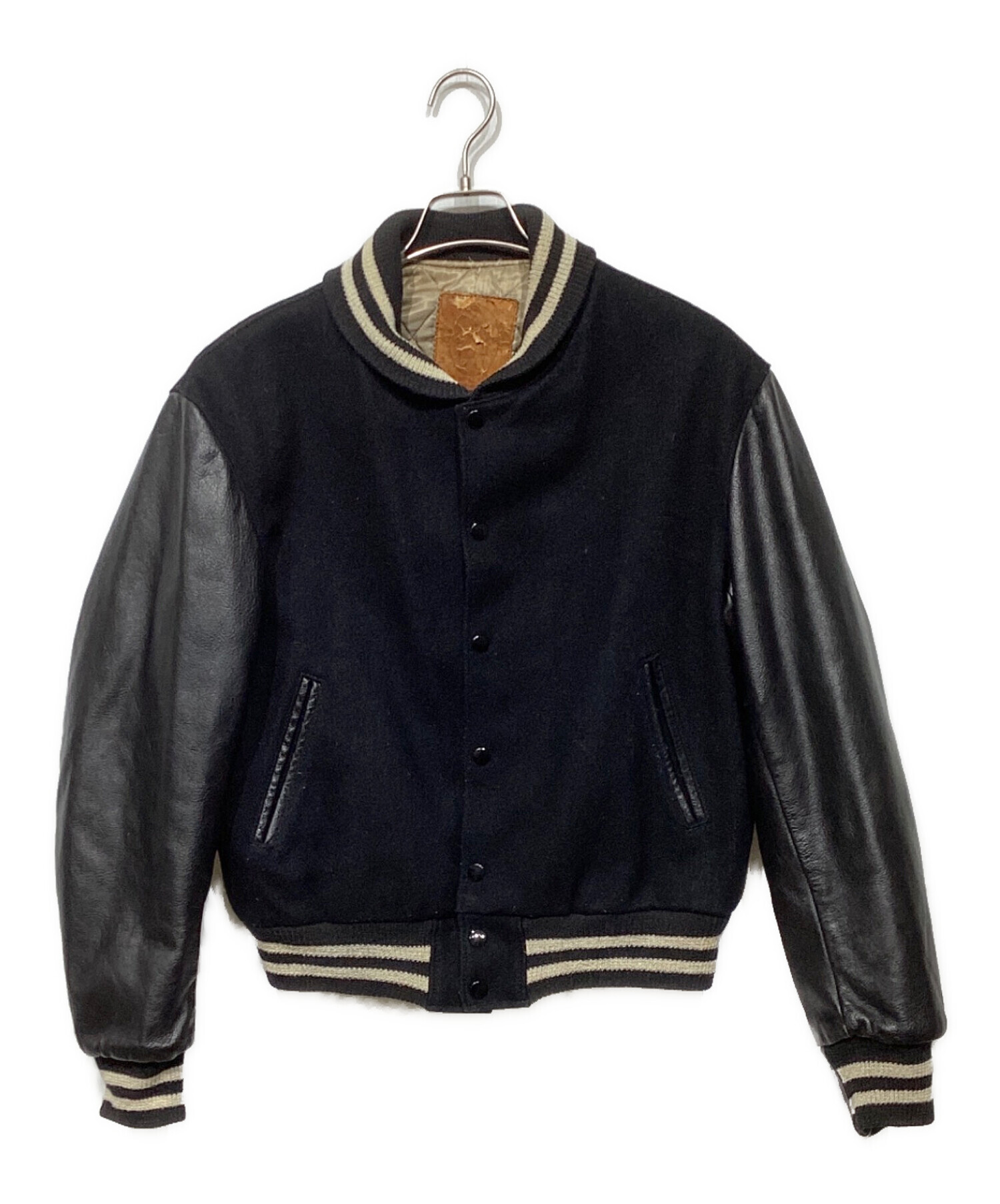 中古・古着通販】Golden Bear (ゴールデンベア) 袖レザースタジャン