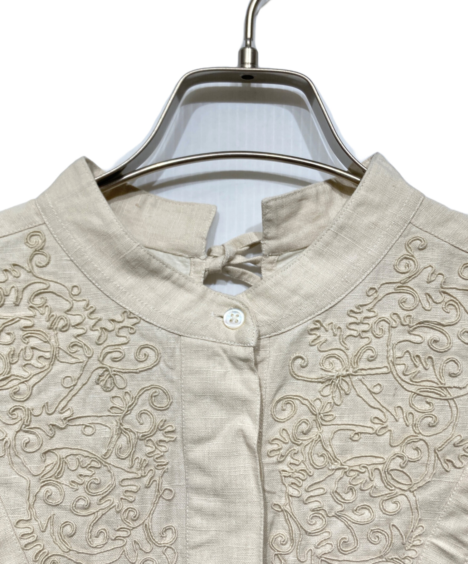 中古・古着通販】ne quittez pas (ヌキテパ) Heavy Linen Code Emb