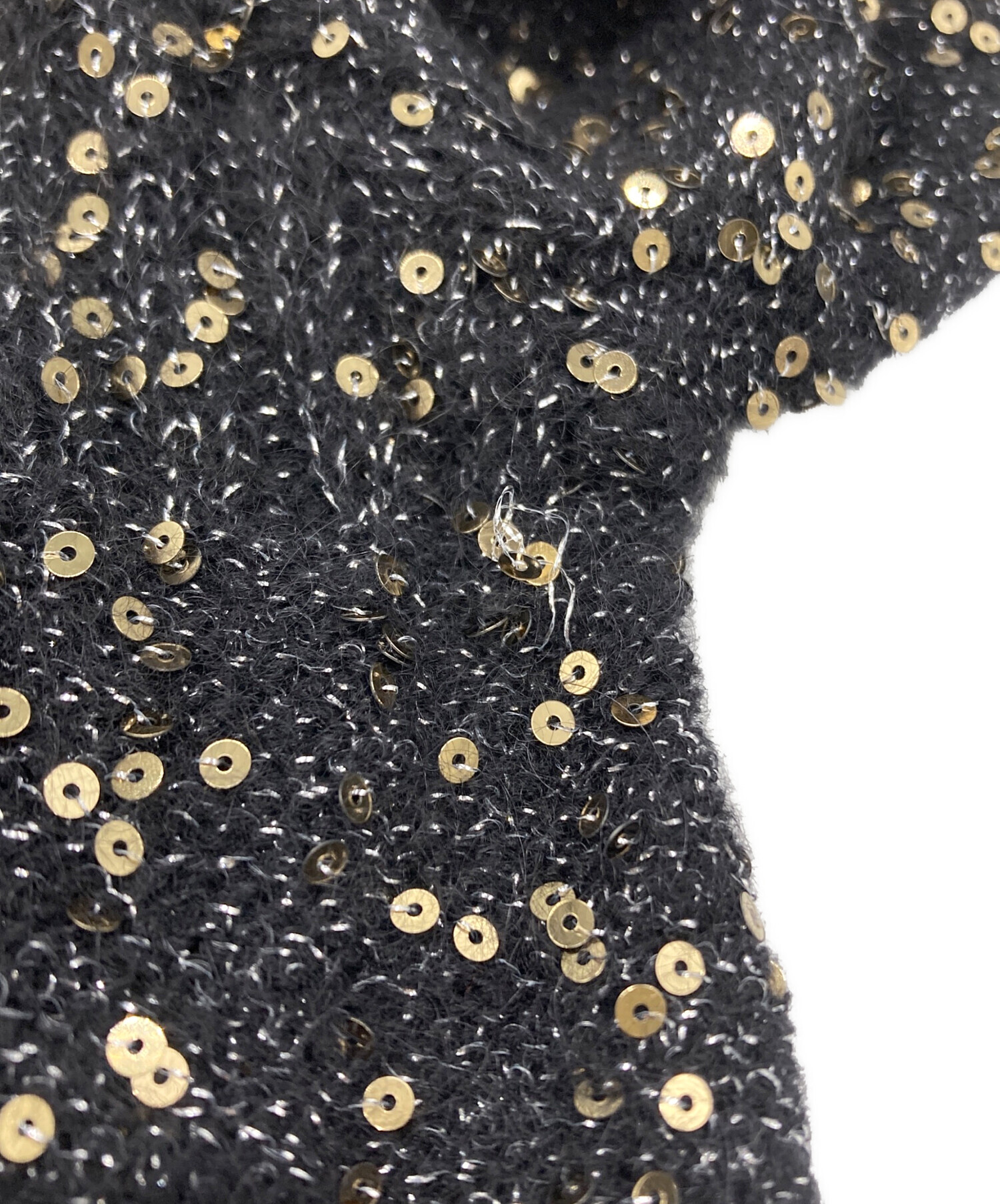 中古・古着通販】LOEWE (ロエベ) スパンコールニット ブラック サイズ