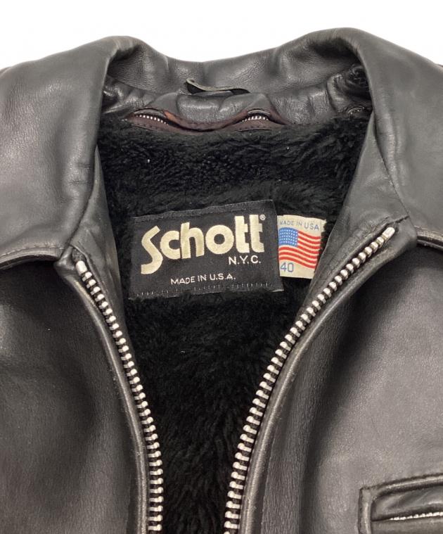 schott 642 46 ボアライナー付き 中古・古着通販】Schott (ショット) 642 ライナー付シングルライダース