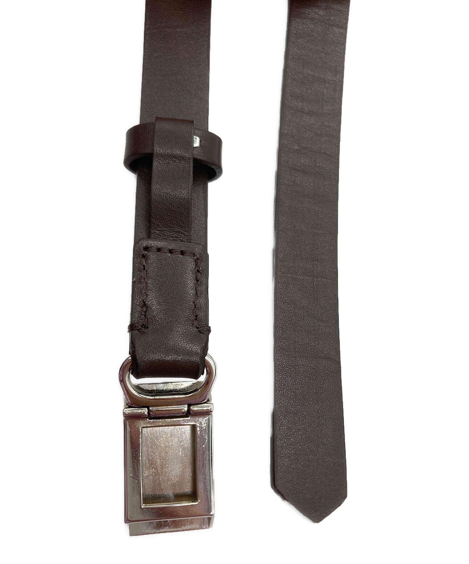 中古・古着通販】AURALEE (オーラリー) SLIDE BUCKLE BELT BROWN