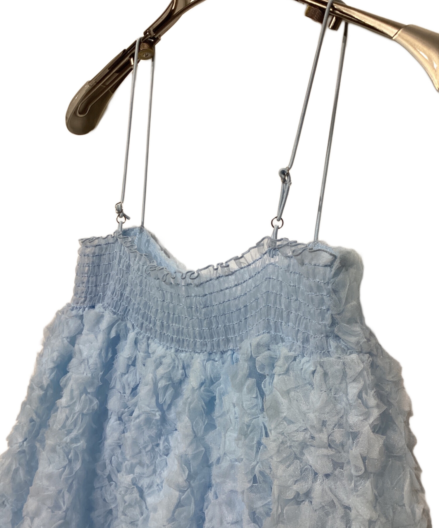 中古・古着通販】POPPY (ポピー) Tulle balloon tunic スカイブルー