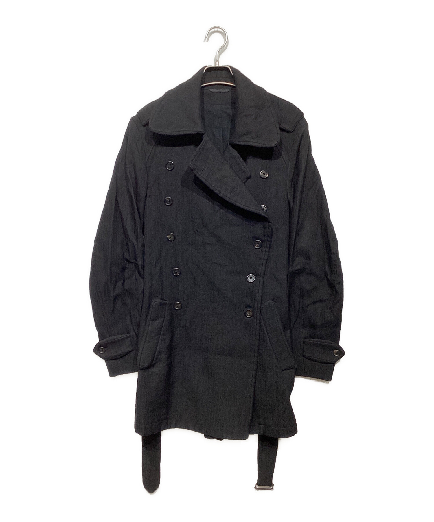 ANN DEMEULEMEESTER ブラック トレンチコート S 中古・古着通販】ANN DEMEULEMEESTER (アンドゥムルメステール