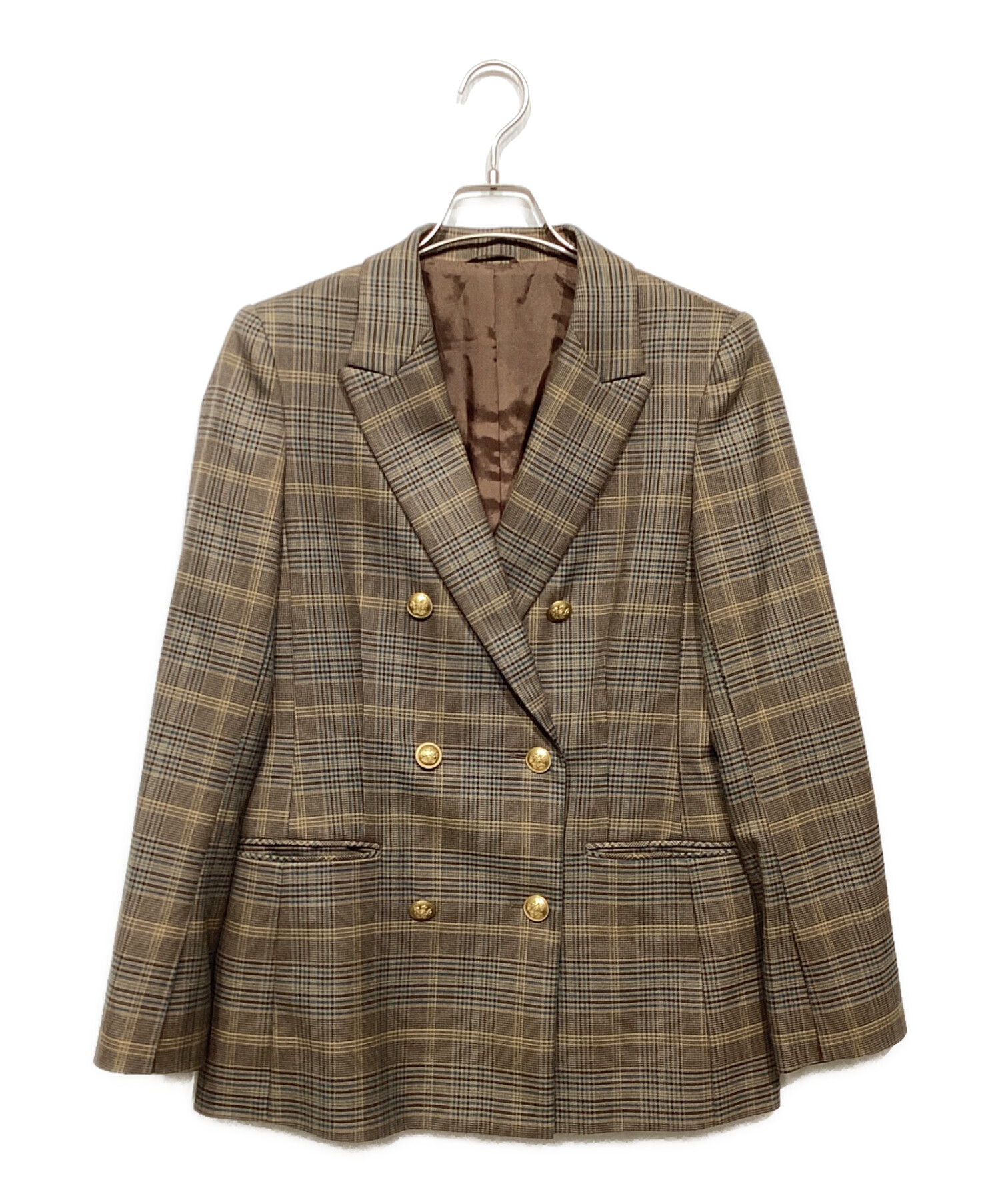 中古・古着通販】ANAYI (アナイ) グレンチェックダブルジャケット