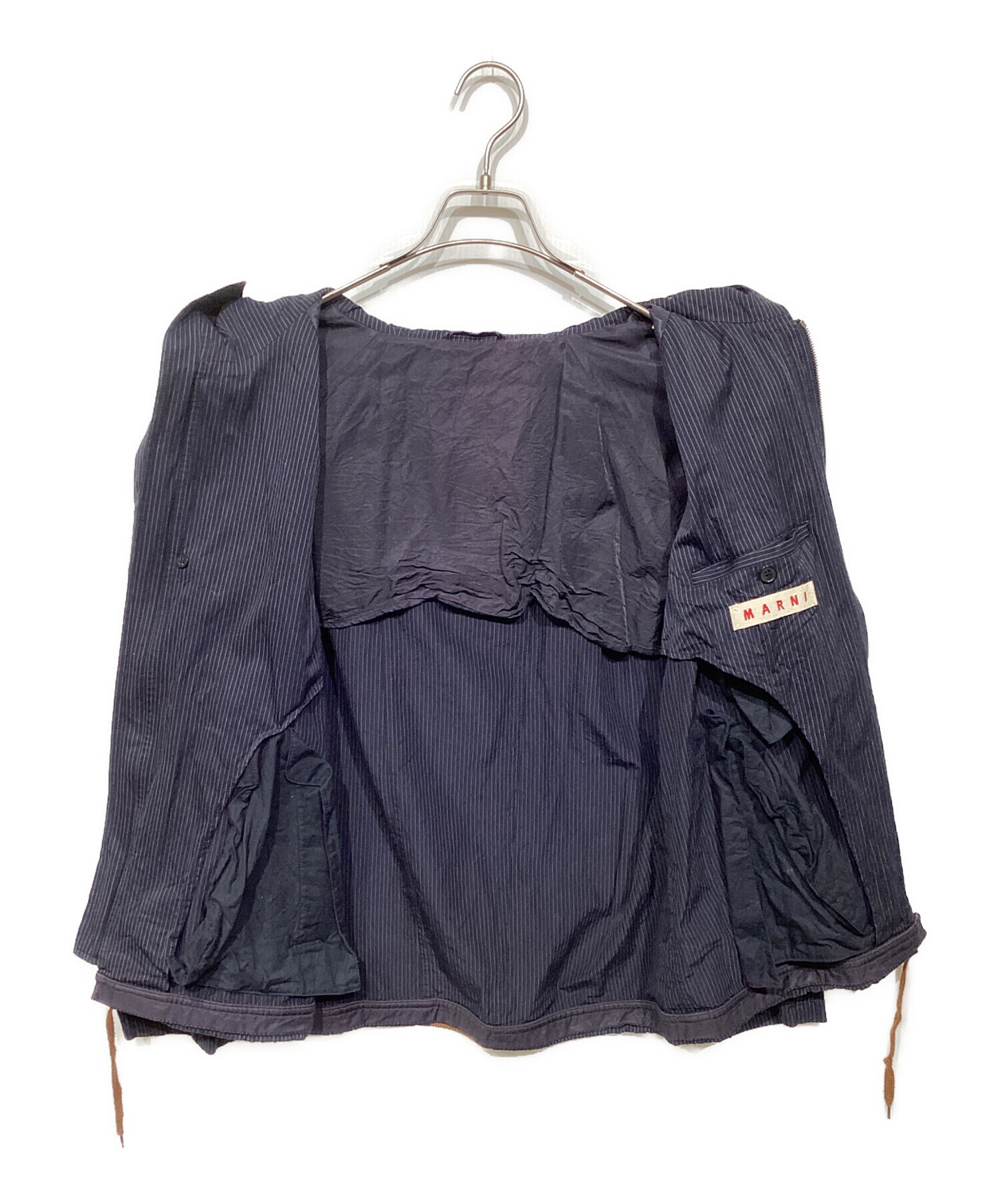 中古・古着通販】MARNI (マルニ) ストライプコットンジップジャケット