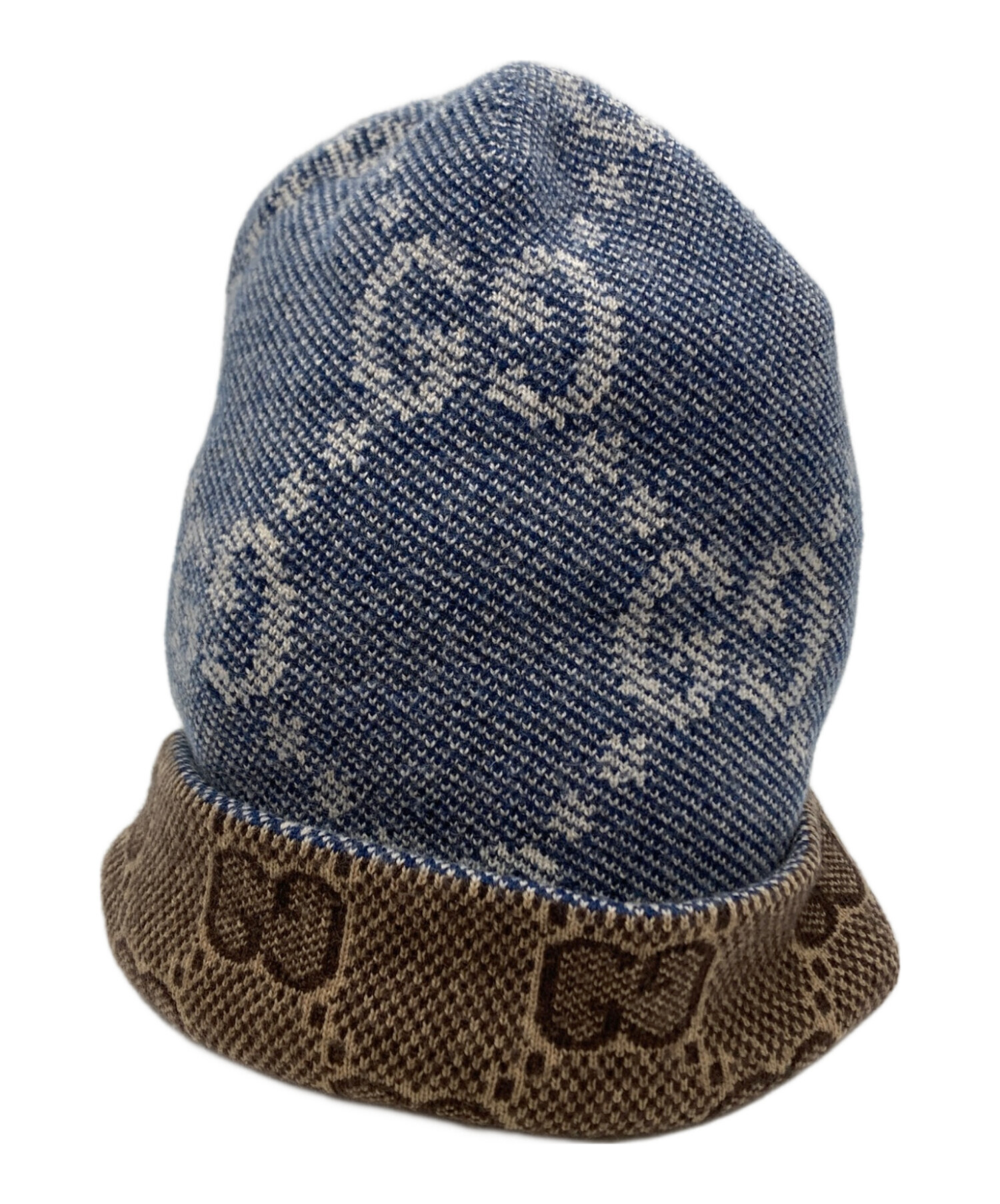 中古・古着通販】GUCCI (グッチ) GG Wool Hat 716585 3GAJY ネイビー
